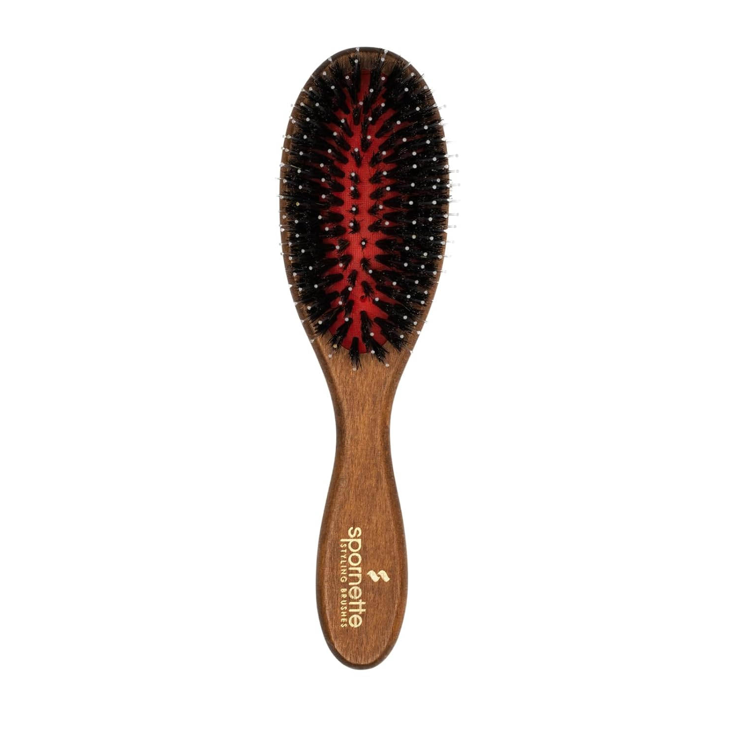 Spornett Boa Bristl Hai Brus fo Wome Porcupin Brus wit Germa Boa an Nylo Bristle fo Detangling Straightenin Smoothin Fo Al Hai Types