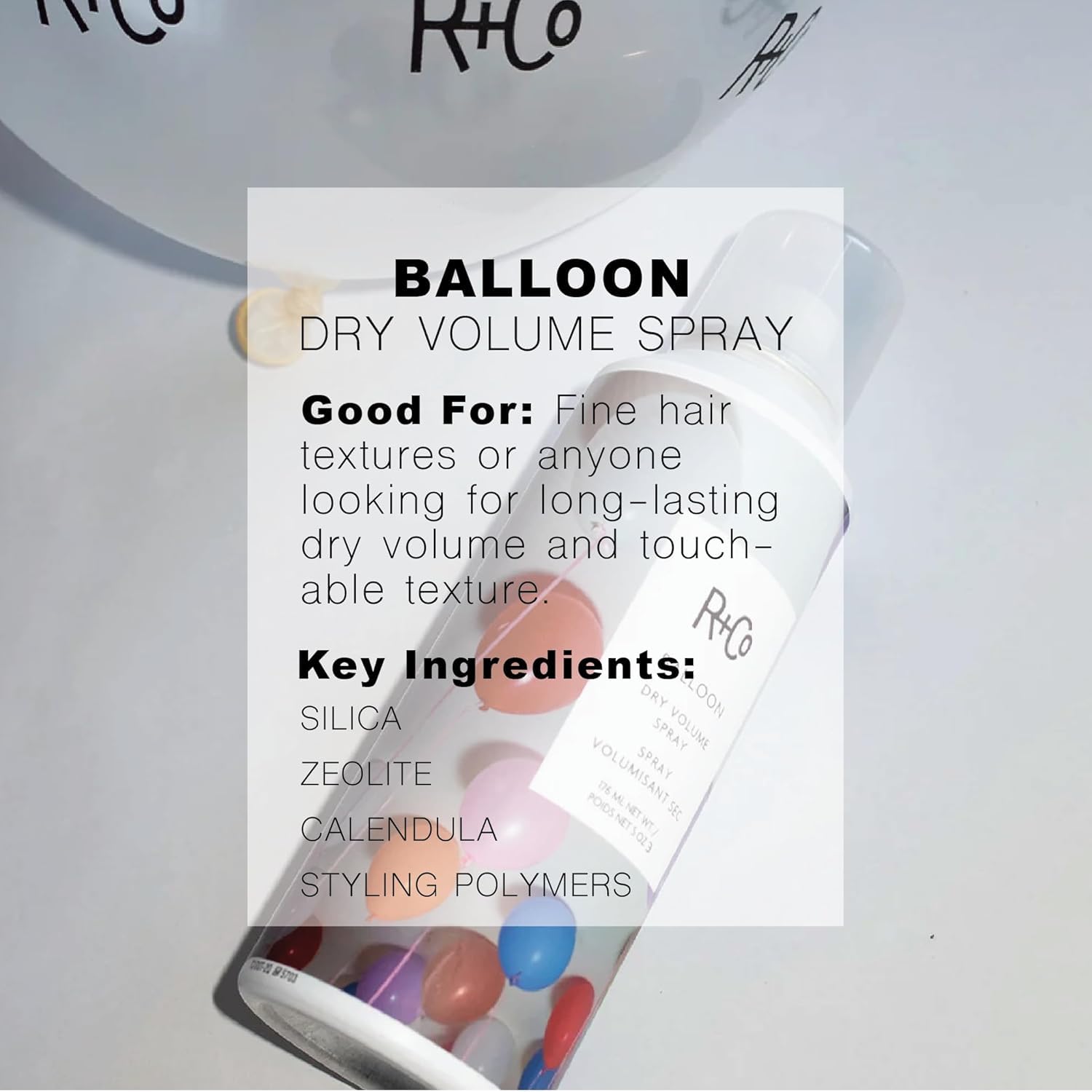 R+C Hai Spra Se fo Volum an Hol Oute Spac Balloo Hairspray Instan Volum an Textur Lightweigh Fo Lon Lastin Hairstyle Vega Cruelty-Fre 9. o  o (Pac o 2)