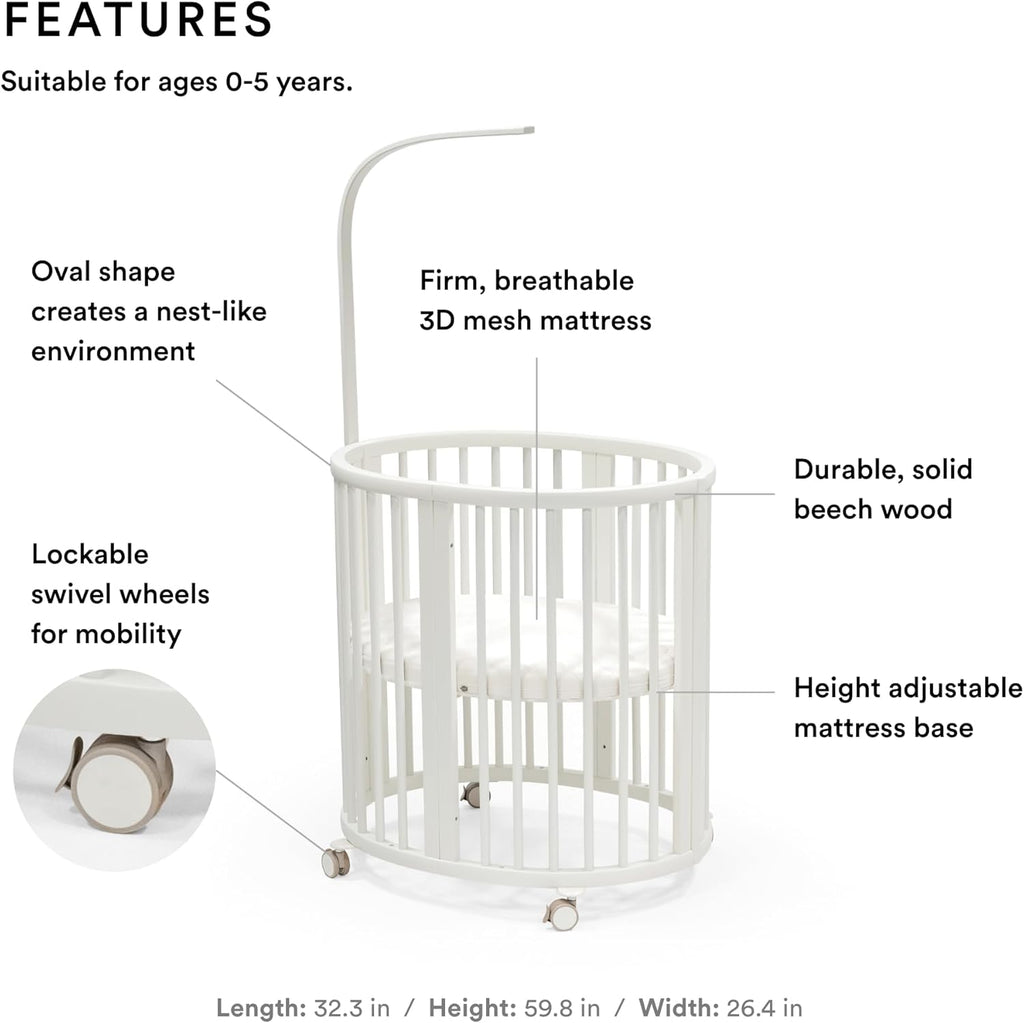 Stokk Sleep Min Bundl V3 Whit Include Sleep Min V3 Mattres Drap Ro Suitabl fo Age 0- Year Ol Adjustabl Stylish