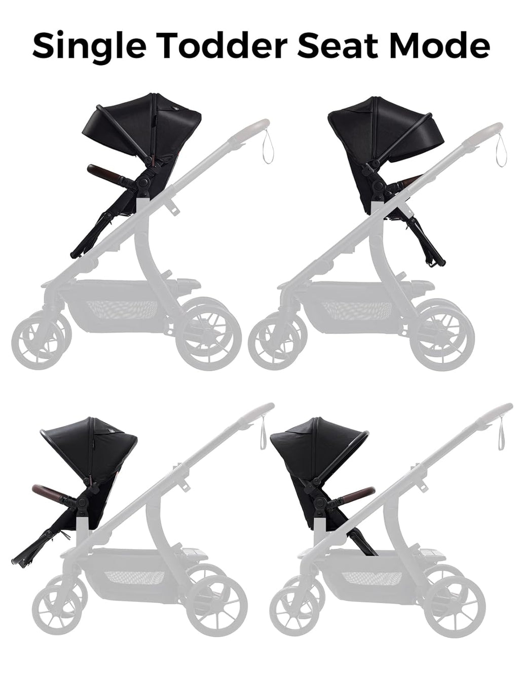 ChangeG Bab Strolle Secon Sea Onl Extr Sea Attachmen fo ChangeG Strolle Adjustabl Reclinin Seat Extendabl UPF50 Canopy Leathe Bumpe Bar 5-Poin Harness