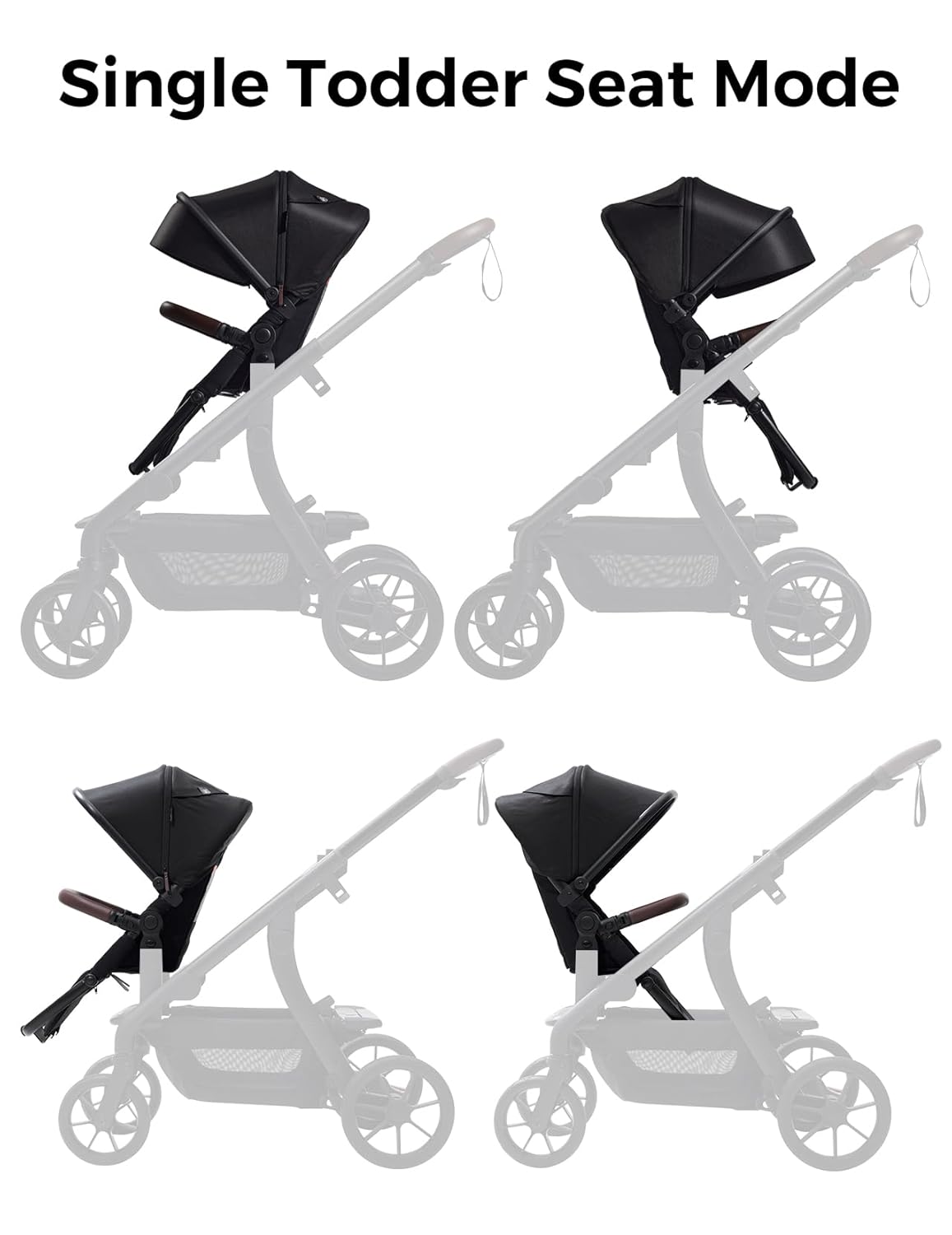 ChangeG Bab Strolle Secon Sea Onl Extr Sea Attachmen fo ChangeG Strolle Adjustabl Reclinin Seat Extendabl UPF50 Canopy Leathe Bumpe Bar 5-Poin Harness