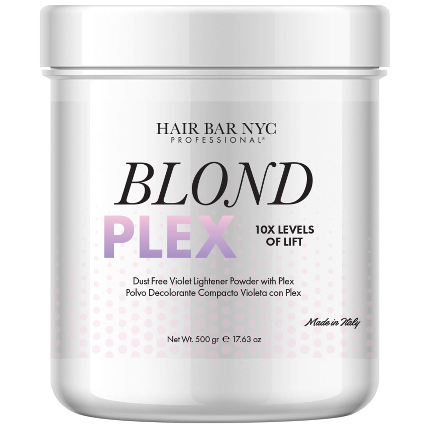 Blon Ple Extrem Liftin 10 Level Viole Dus Fre Lightene Powde Mad i Ital 500 /17.63o Professiona Hai Lightening Maximu Lif Consisten Colo an Gentl Formul fo Al Hai Types