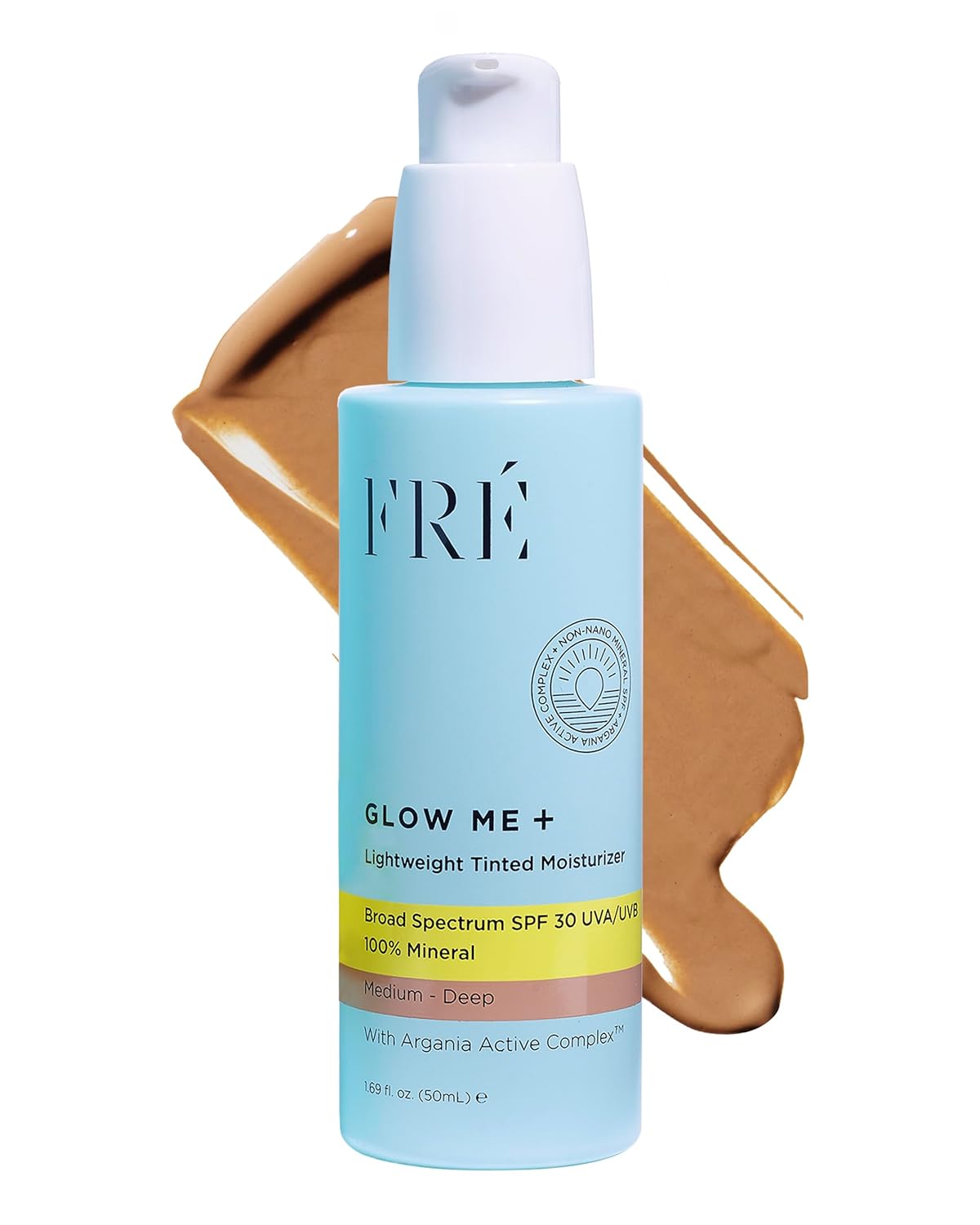 Tinte Minera Sunscree wit Non-Nan Zin Oxide SP 3 Fac Moisturizer GLO M b FR Skincar (Medium-Deep Hydratin Lightweigh Fac Crea fo Smoothe Glowin Ski Reef-Saf Sunscreen