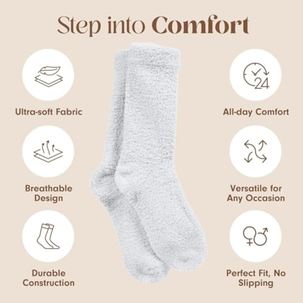 Unboxme Gifts Warm Cozy Ultra-Luxe Cloud Sock for Women Men - Super Soft Luxurious Fabric Sleep Socks