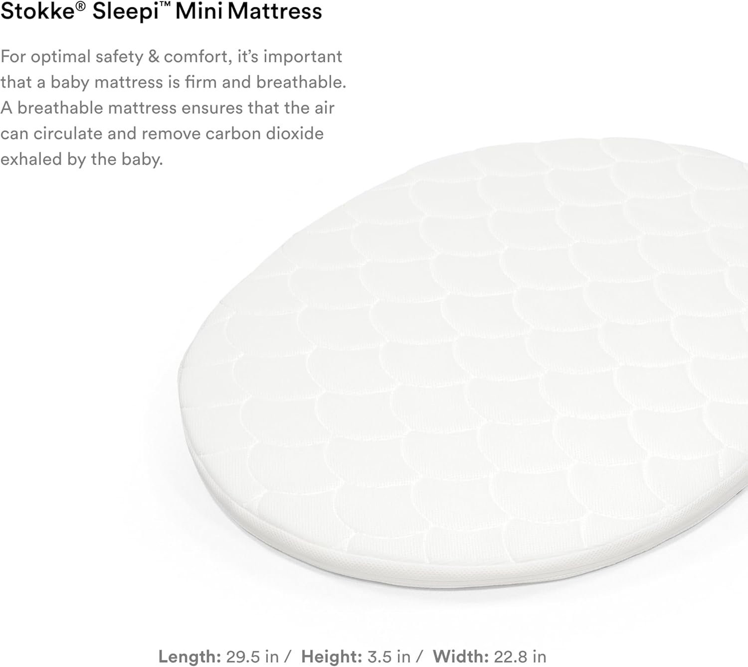 Stokk Sleep Min Mattress Whit Layer o Breathabl 3 Mes fo Saf Slee Offer Comfor Suppor fo Childre Washable