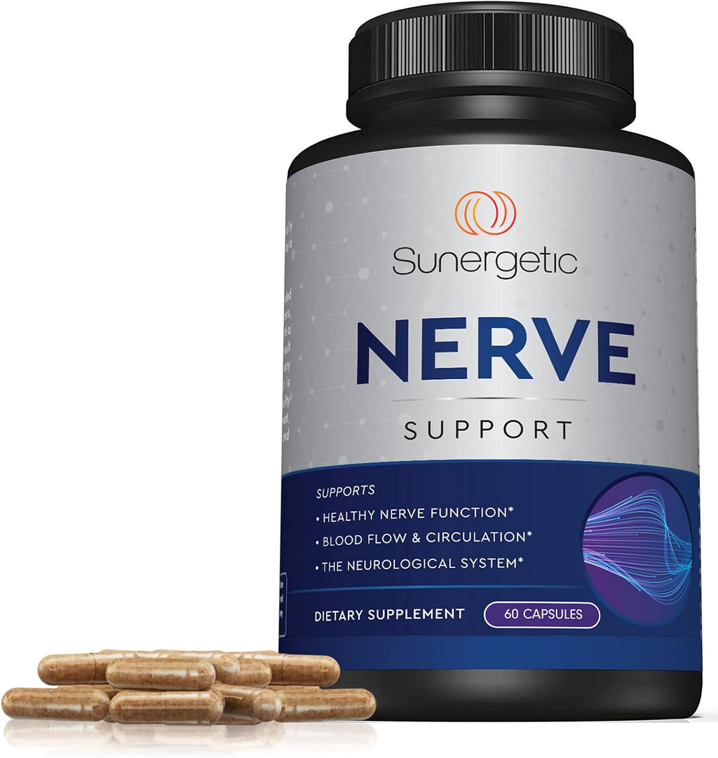 Premiu Nerv Suppor Supplemen wit Alph Lipoi Aci (ALA 60 mg Acetyl-L-Carnitin (ALC Benfotiamin Nerv Suppor Formul fo Health Circulation Feet Hand Toe 6 Capsules