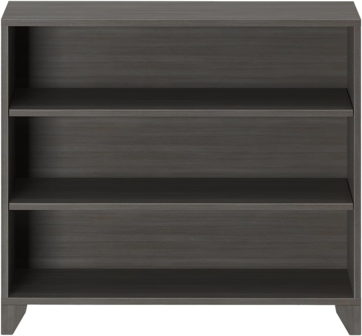 Plank+Beam Classic 3 Shelf Adjustable Bookcase, Engineered Wood Bookshelves for Home, Adjustable Shelves for Versatile Storage, 3 Tier Storage Organizer Bookshelf, Clay