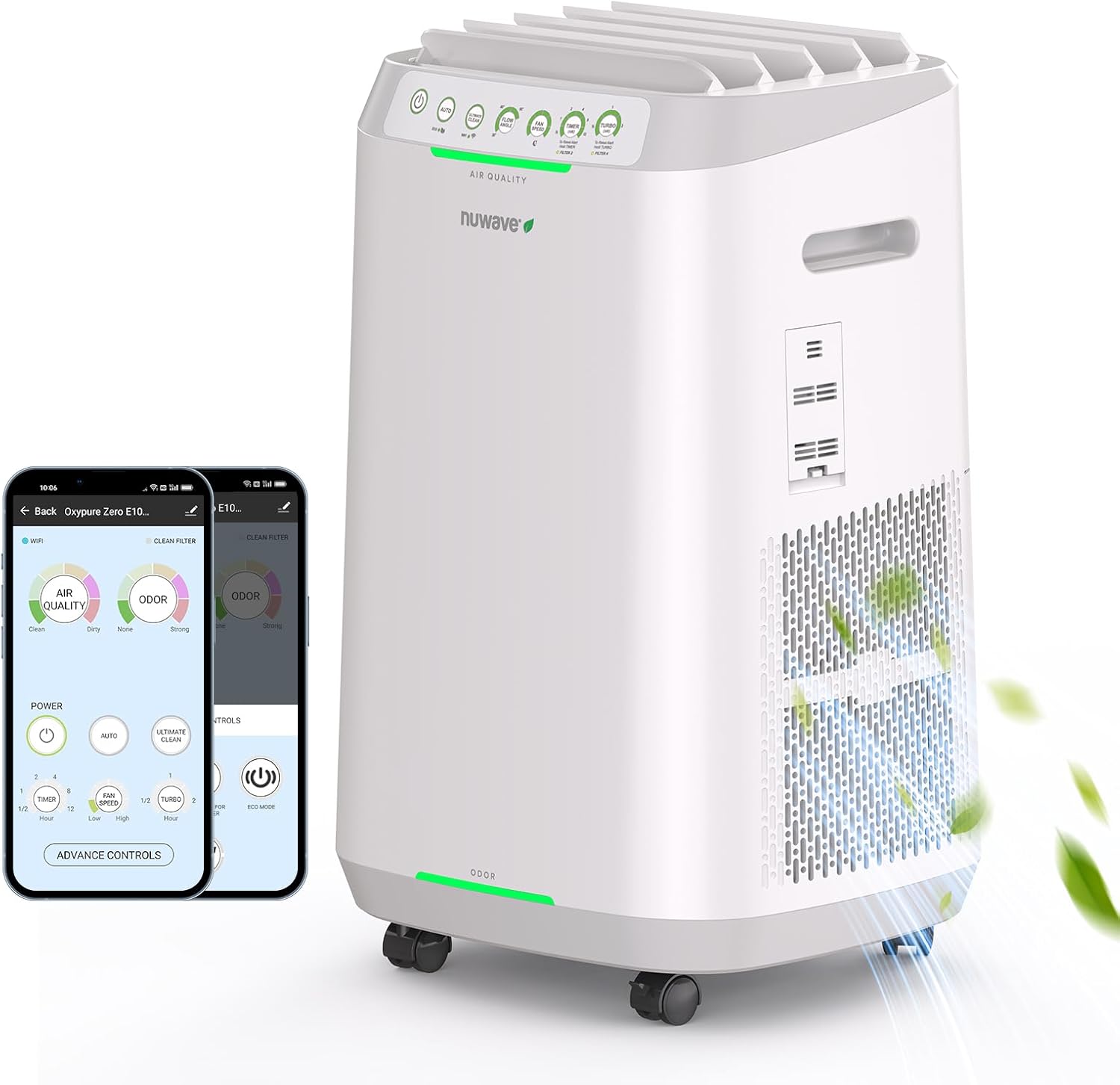 OxyPur ZER Ai Purifie fo Hom Larg Room U t 2,00 S F 100 Particl Remova t 0. Micron Dua 4-Stag Filtration Adjustabl Airflow Smar Ai Cleane Washabl Reusabl Filter