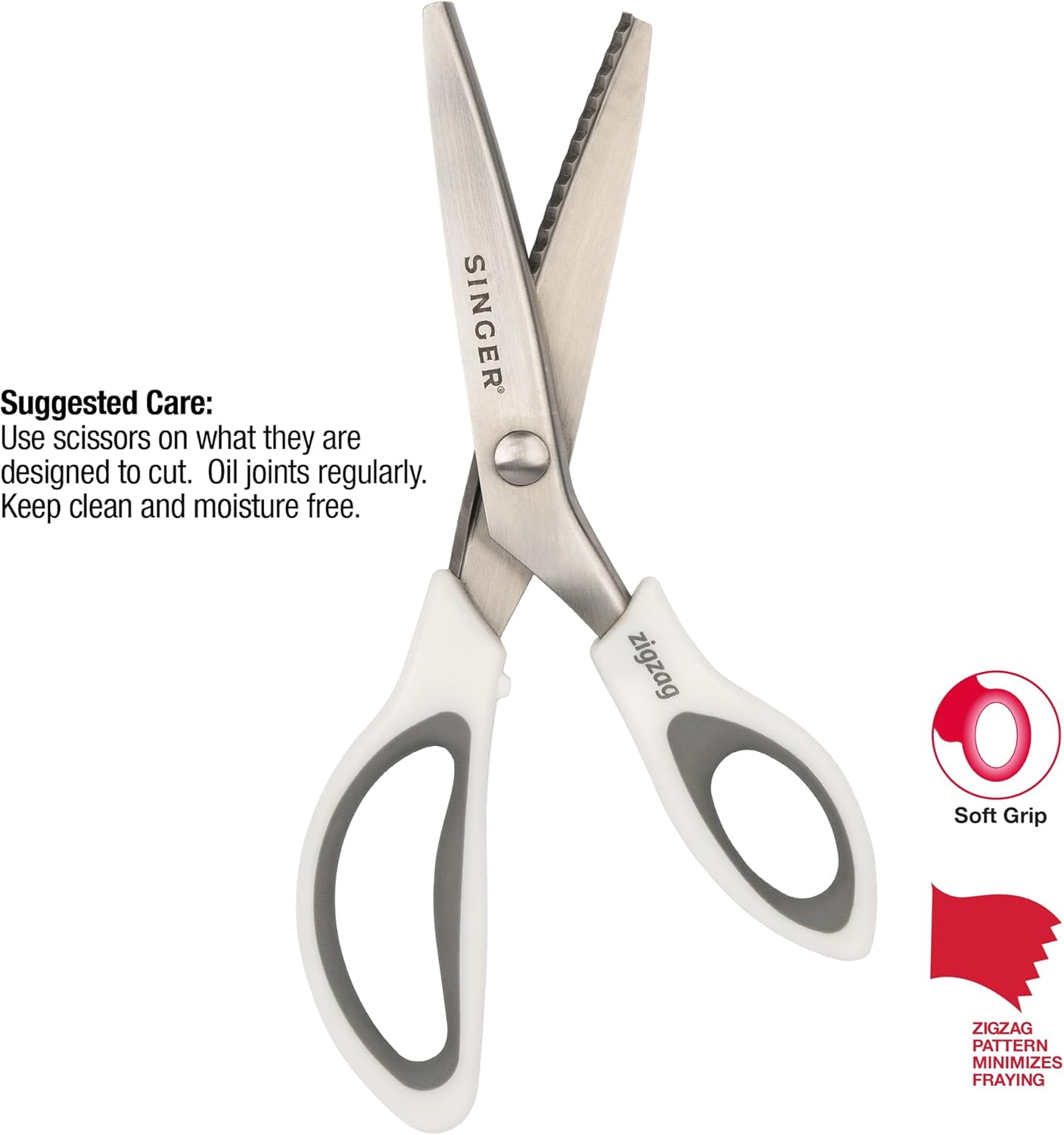 SINGE 9inc Pinkin Shear Zi Za Scissor fo Fabric