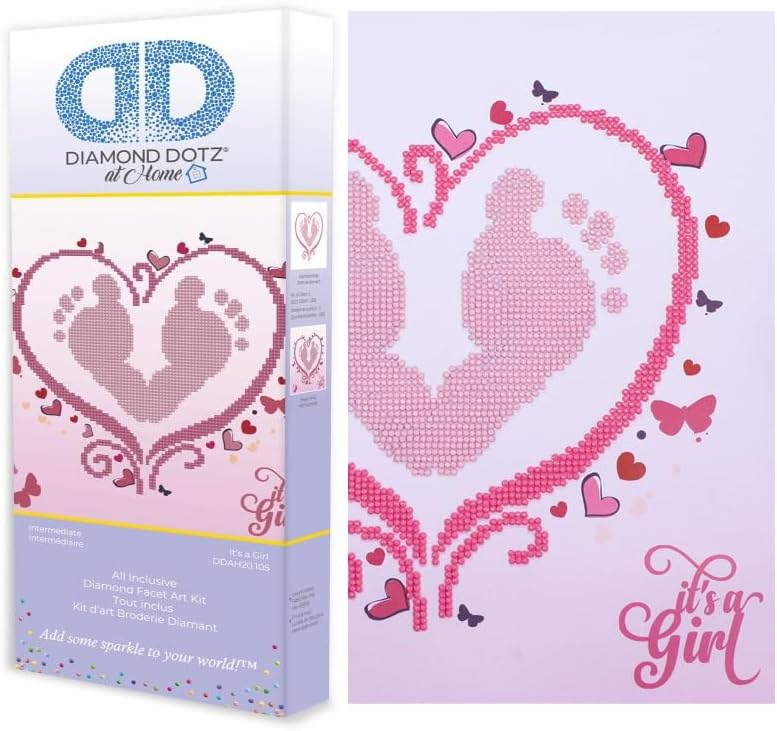 DIAMON DOT a Hom It' Gir Diamon Paintin Kit fo Adult Diamon Ar Kit Relaxin Creativ Craf Ki wit Dot Gem 12inchx12inch