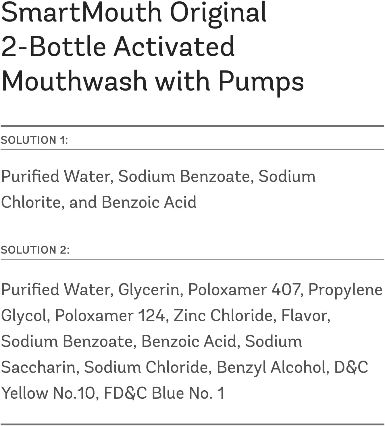 SmartMout Origina 2-Bottl Activate Mouthwas wit Pumps Ba Breat Support 3 f oz