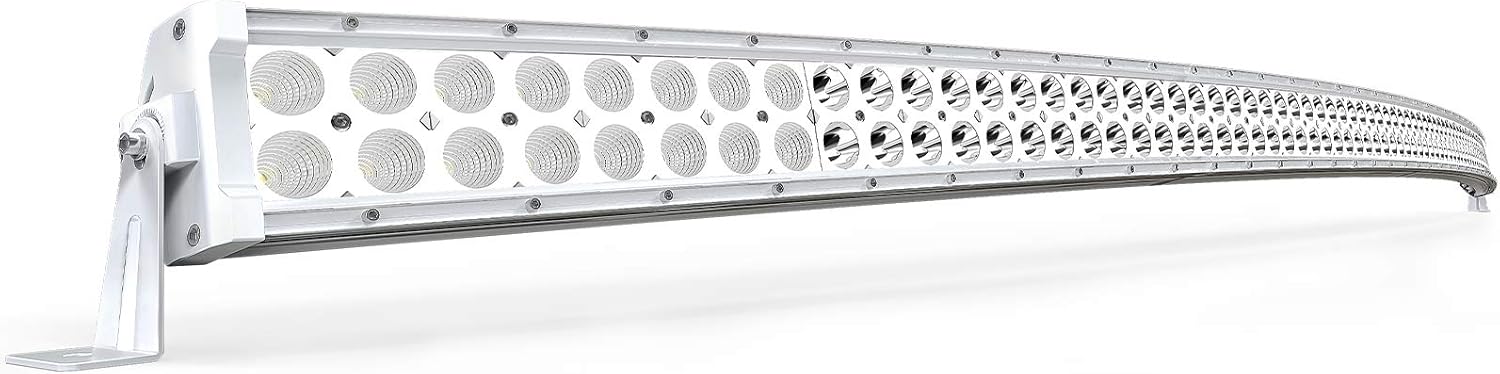 YITAMOTO 5 Inc Whit Curve Le Ligh Ba 300 Spo Floo Comb Le Offroa Light wit Mountin Bracket fo Offroa For GM Ra Truc UT Boa SU AT 27,00 Lumens