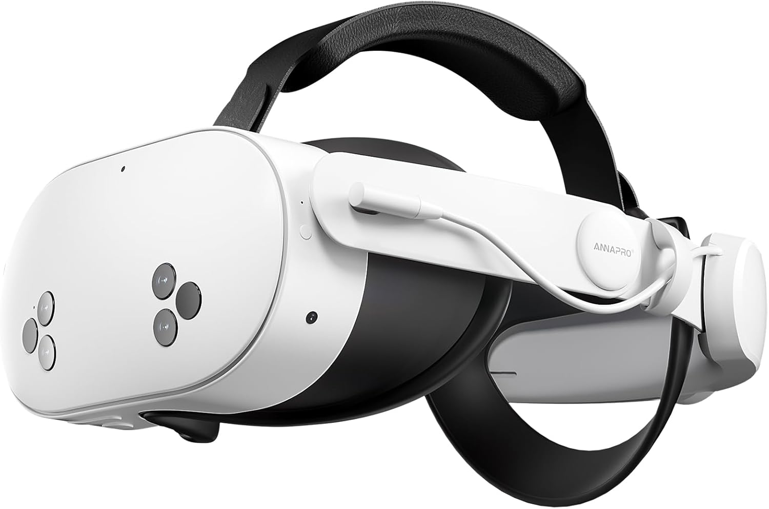 ANNAPR Batter Hea Stra Compatibl wit Met Ques 3S/Ques 3/3 Xbo Edition Elit Stra wit 6500mA Batter Fas Chargin fo Met Ques 3S/ Accessories Enhanc Comfor Exten Playtime White