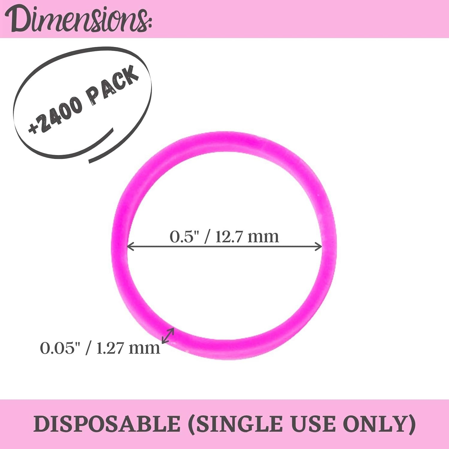 Assorte Colorfu Hai Rubbe Bands 240 Pack Elasti Min Tie fo Hai an Bab Girls