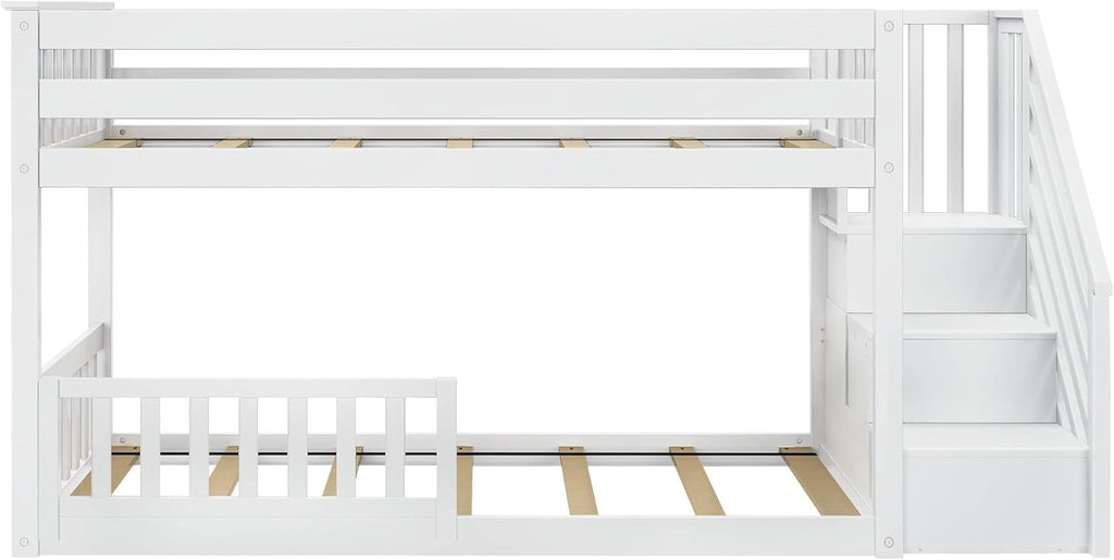 Lo Bun wit Stair an Singl Guar Rail White