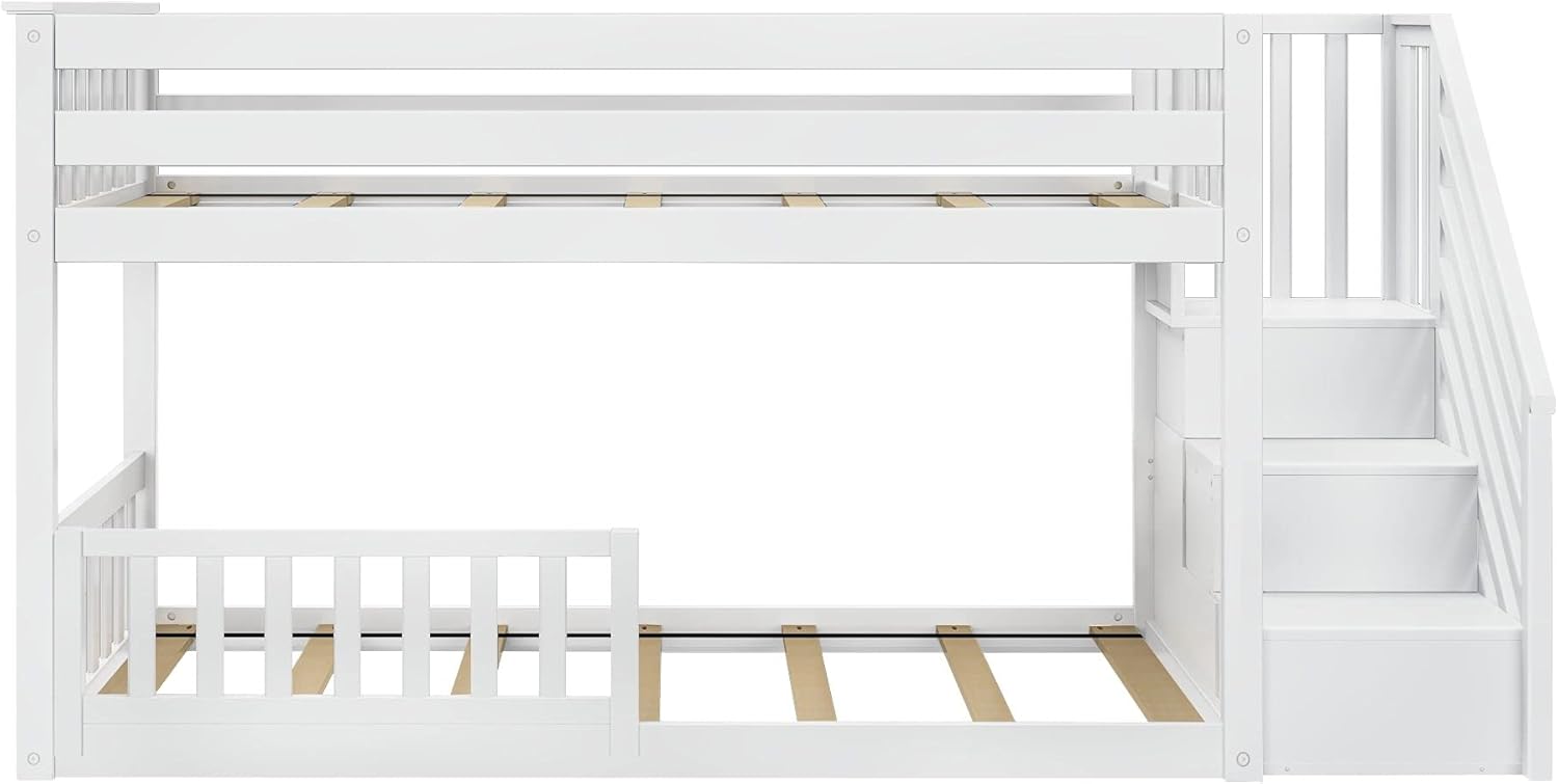 Lo Bun wit Stair an Singl Guar Rail White