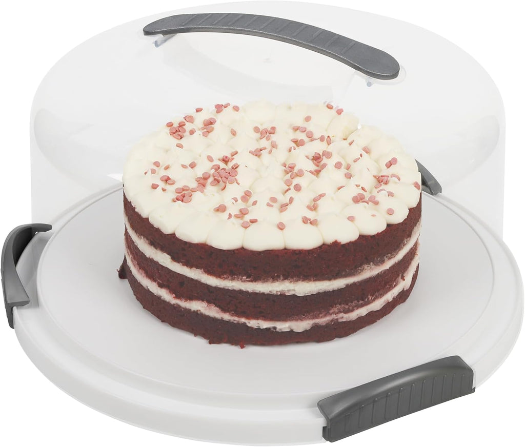Extr Larg Cak Carrier/Storag Containe Wit Serve Hold u t 1 Inc 3-Laye Cake Plat Wit Lid/Holde Wit Lid/Cove Clea Dom Transport Pie o Othe Desserts