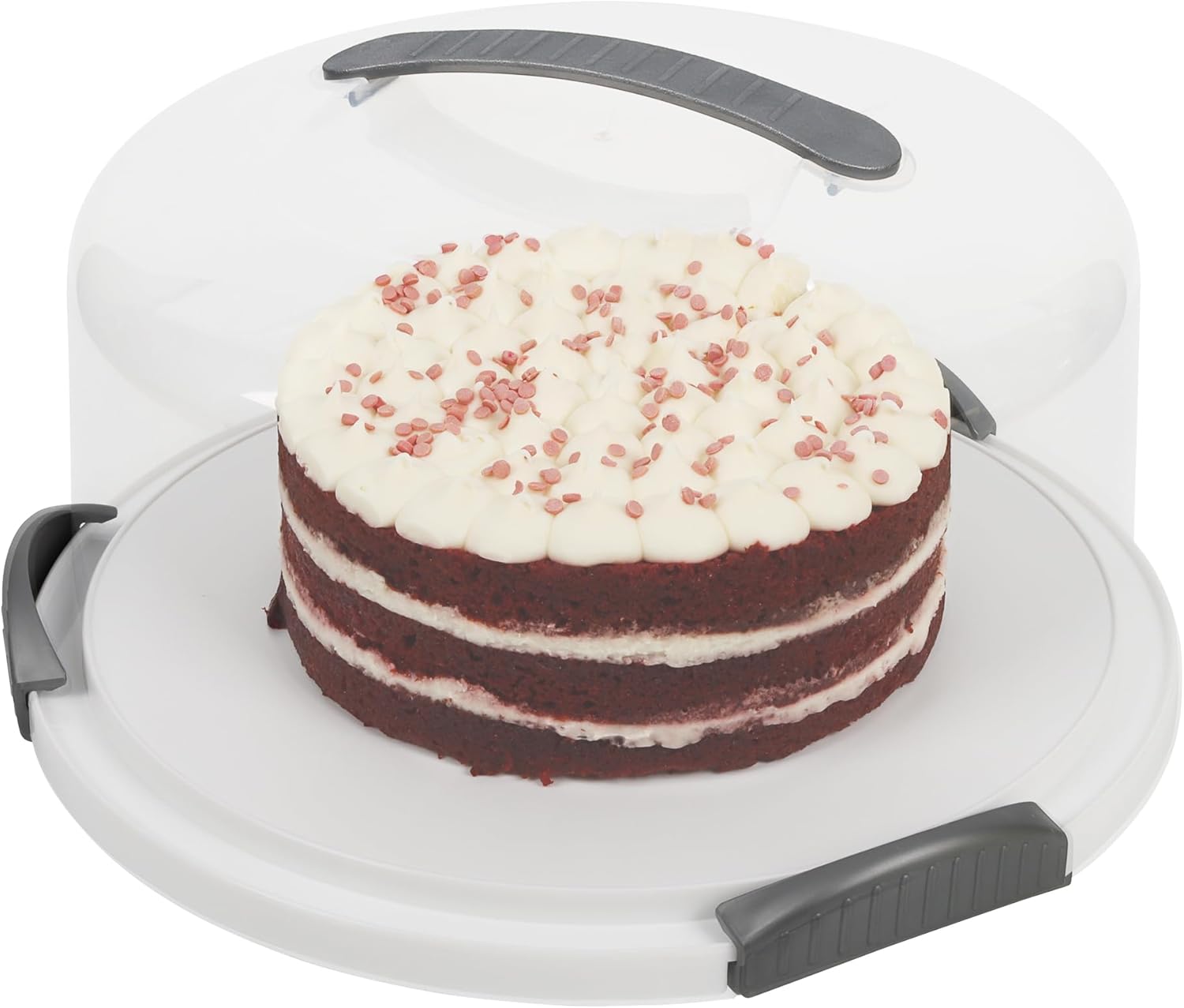 Extr Larg Cak Carrier/Storag Containe Wit Serve Hold u t 1 Inc 3-Laye Cake Plat Wit Lid/Holde Wit Lid/Cove Clea Dom Transport Pie o Othe Desserts