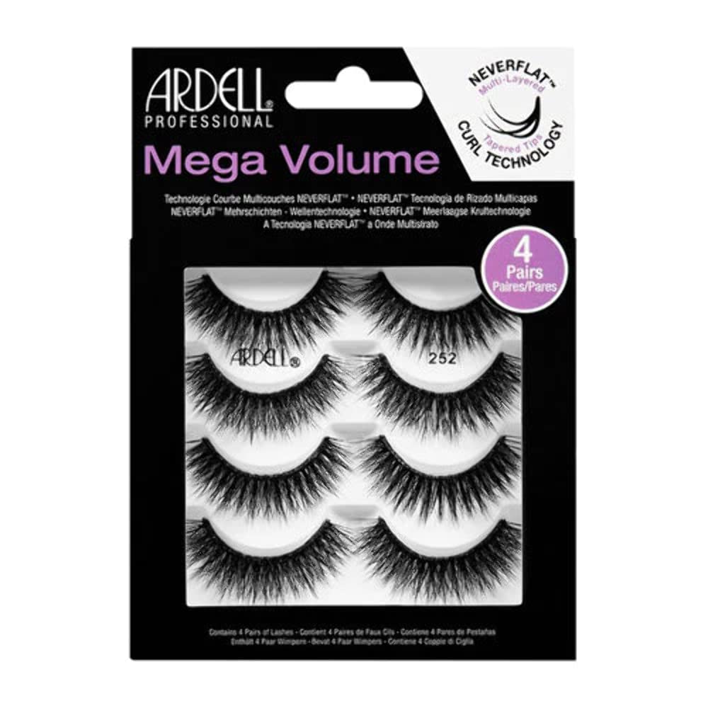 Ardell False Eyelashes Mega Volume 253 ¨C Dramatic, Wispy Lashes, Long-Lasting Fake Lashes for Bold Eye Looks