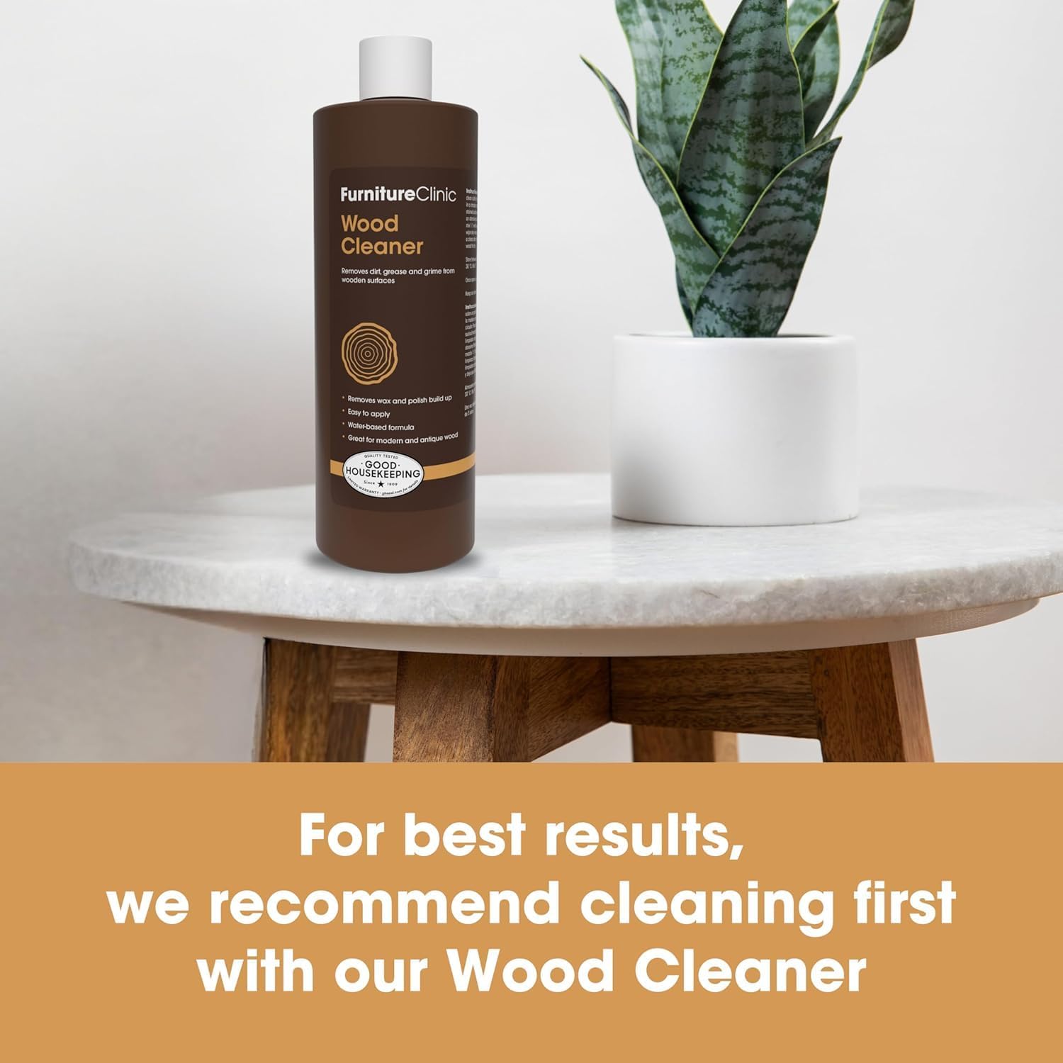 Furniture Clinic Wood Stain | Black | Water Based | Fast Drying, Low Odor, Non-Toxic | For Indoor Outdoor Furniture and More | Multiple Finishes | (17oz / 500ml)
