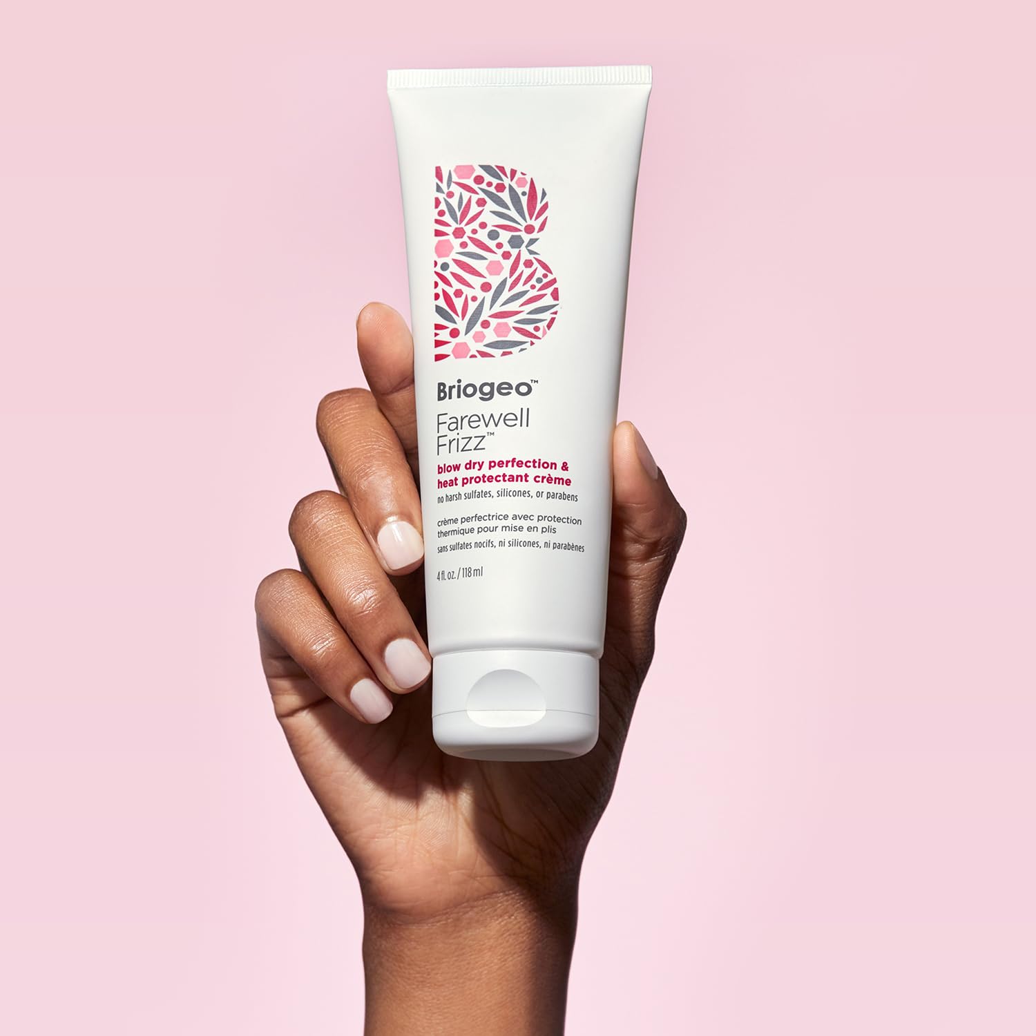 Briogeo Farewell Frizz Blow Dry Perfection & Heat Protectant Cr¨¨me, Anti Frizz Hair Cream with Argan Oil for Styling, Silicone-free, Heat Protectant, Smooths Hair, Vegan, Cruelty-Free