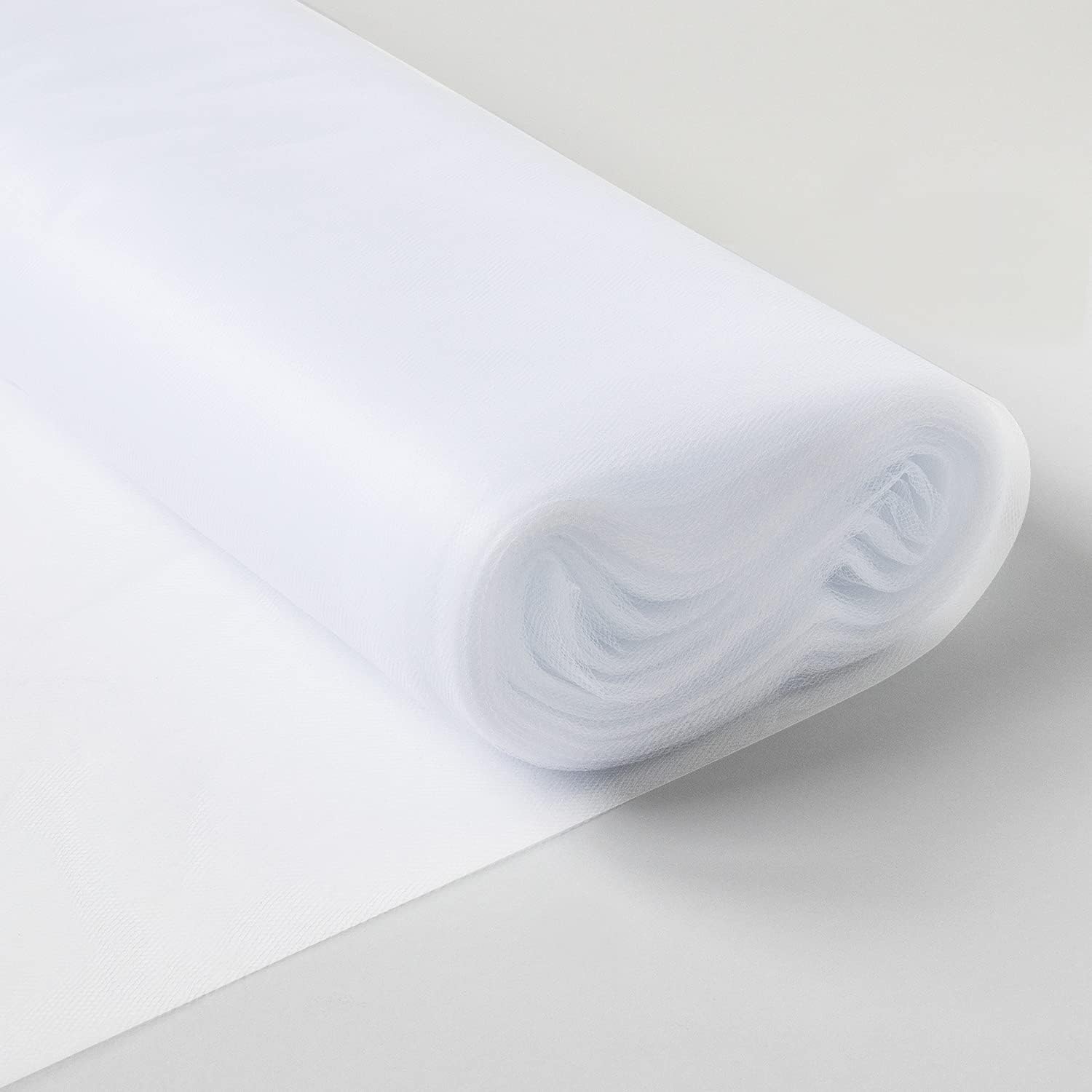 Roya Import 54 Fabri Tull Bol fo Weddin Part Decoratio Brida Showe Tut Roll Nettin Spoo Ribbo Wrapping White 4 YDS