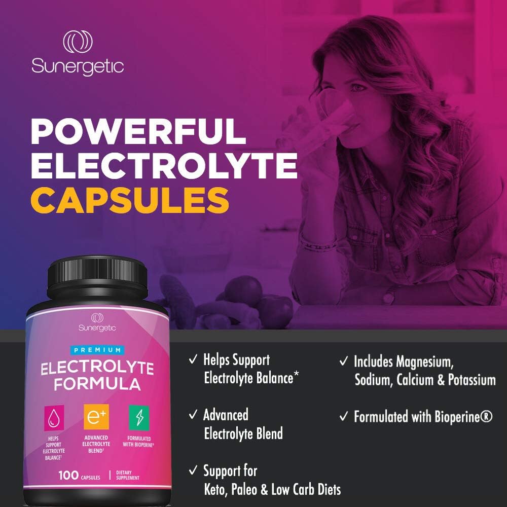 Premiu Electrolyt Capsule Suppor fo Keto Lo Carb Rehydratio Recover Electrolyt Replacemen Tablet Include Electrolyt Salts Magnesium Sodium Potassiu 10 Capsules
