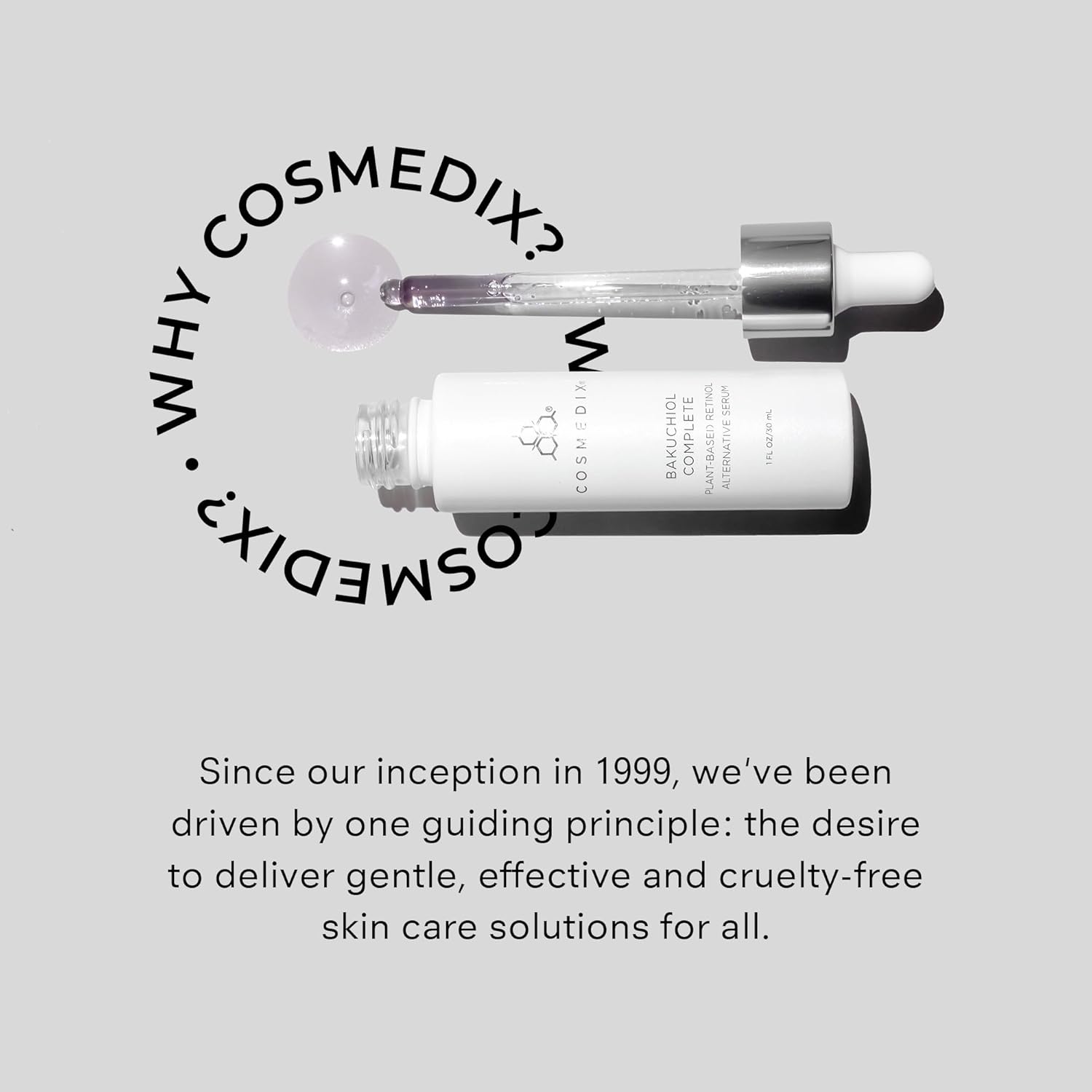 COSMEDI Bakuchio Complet Plant-Base Retino Alternativ Fac Seru Hydratin Seru fo Fin Lines Wrinkle Uneve Ski Ton Facia Ski Car fo Brighter Firme Fresh-Lookin Skin