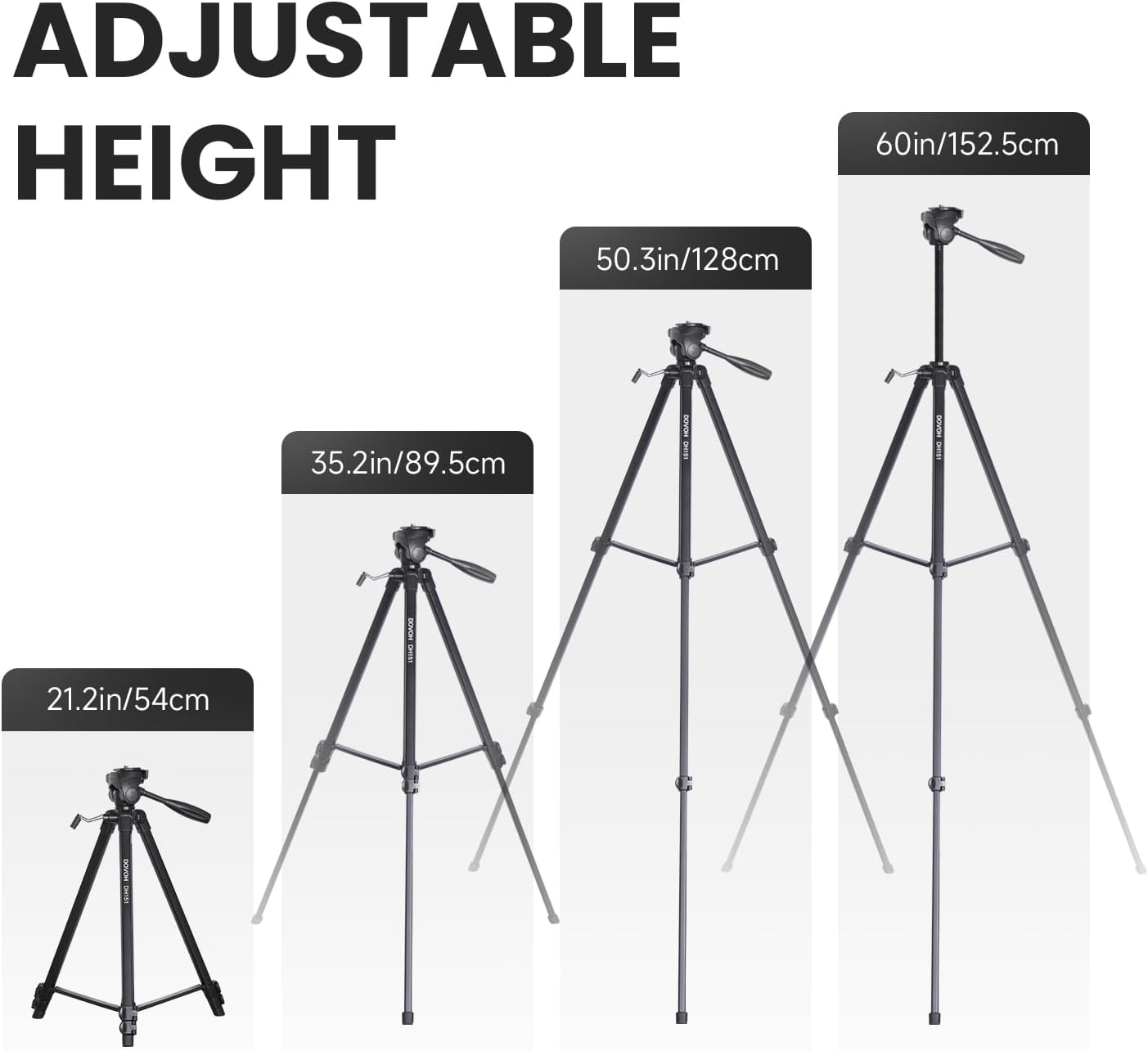 Heav Dut Tripo fo Lase Level Adjustabl Heigh fo Camer wit Bubbl Leve 1/4inch-2 Scre Mount DH151