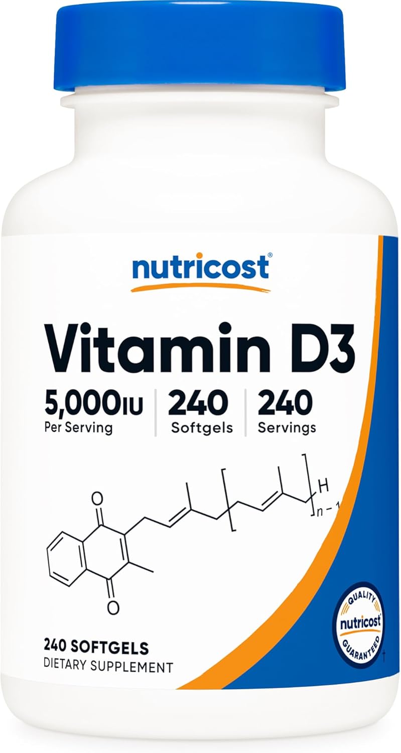 Nutricos Vitami D 5,00 I (125mcg) 24 Softgel Non-GM an Glute Fre Vitami D