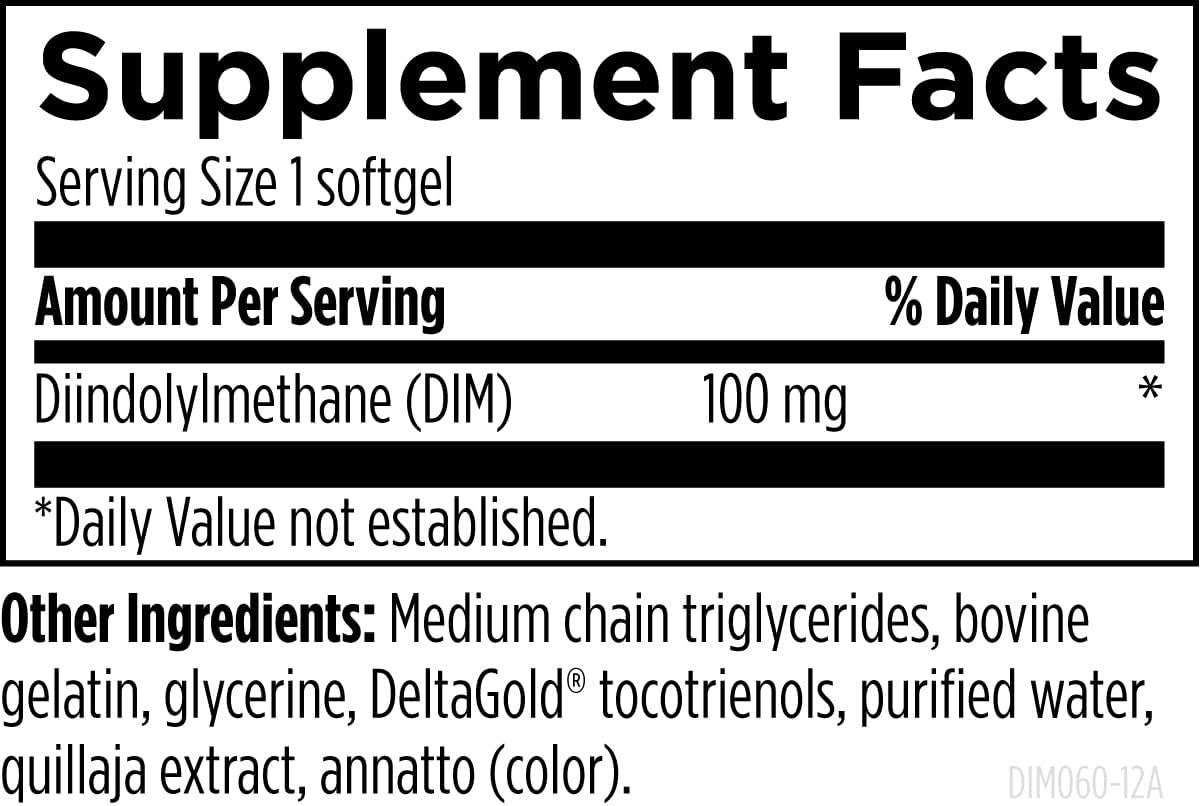 Designs for Health DIM-Evail - 100mg DIM Supplement Enhanced Absorption Diindolylmethane - Supports Healthy Estrogen Metabolism & Women's Health - Non-GMO & Soy-Free (120 Softgels)