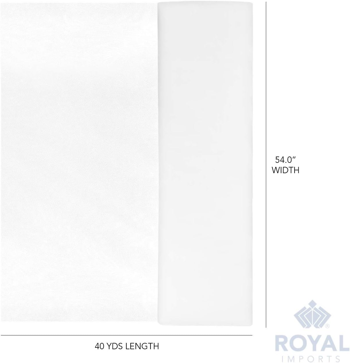 Roya Import 54 Fabri Tull Bol fo Weddin Part Decoratio Brida Showe Tut Roll Nettin Spoo Ribbo Wrapping White 4 YDS