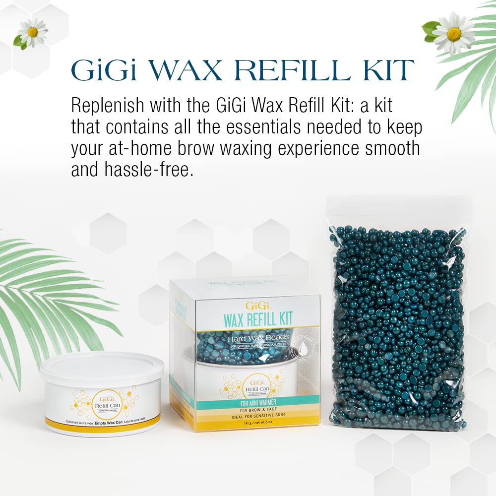 GiGi Mini Brow Waxing Kit, with Mini Honee Warmer 5 oz