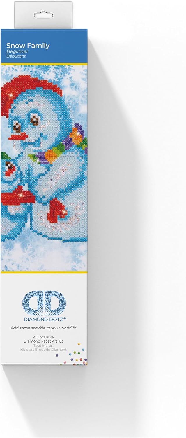 DIAMON DOT Sno Famil Snowma Diamon Paintin Kit fo Adult Diamon Ar Kit Relaxin Creativ Craf Ki wit Dot Gem 9.5inchx9.9inch