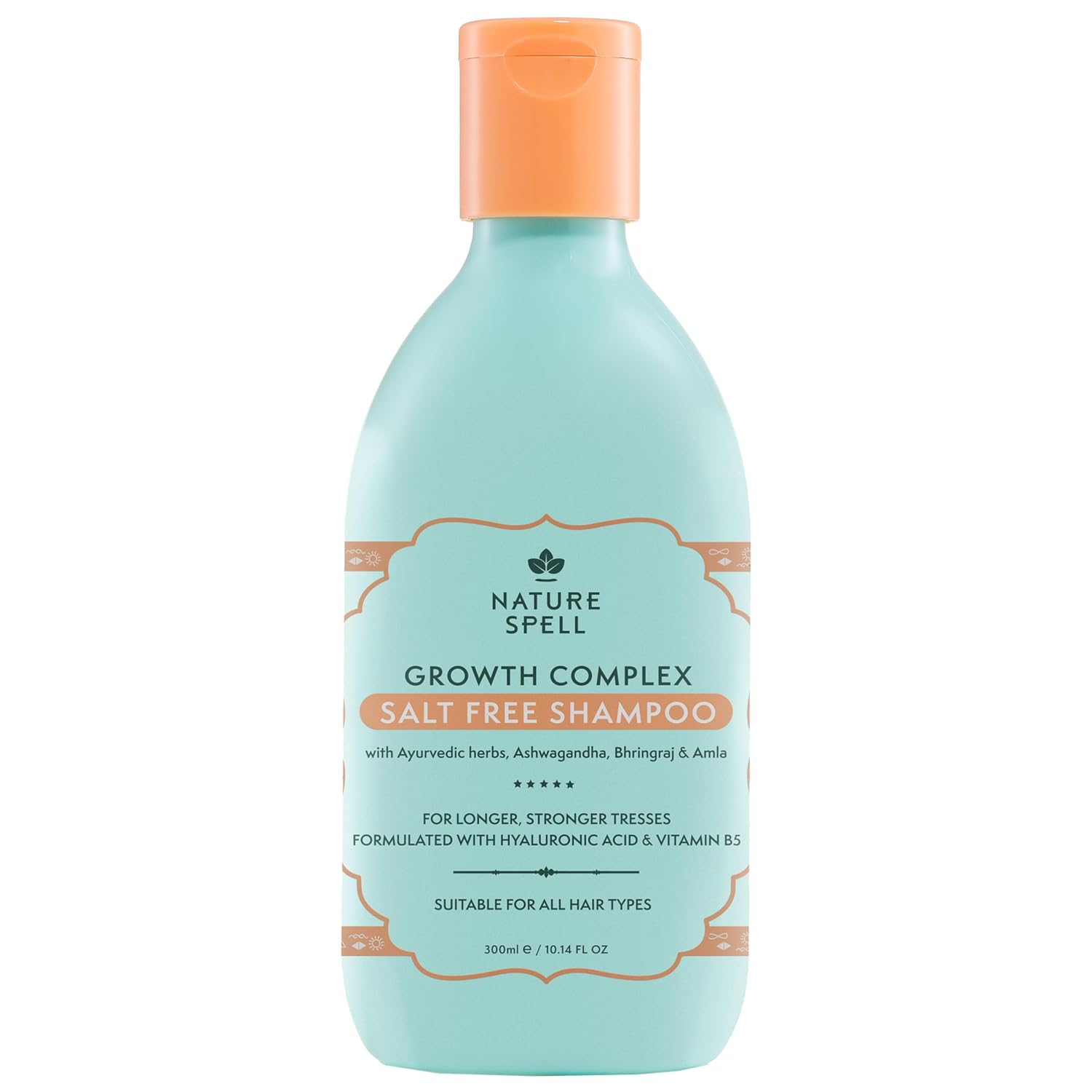 Natur Spel Hai Growt Comple Shampoo Sulfat Parabe Free Nourishin Strengthening Infuse wit Hyaluroni Aci Vitami B5 Fo Al Hai Types Vegan 10.1 f oz