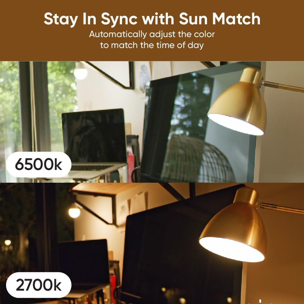 Wyz Bul White 80 Lumen 90+CR WiF Tunable-Whit A1 Smar Ligh Bulb Compatibl wit Alex an Googl Assistant Two-Pack