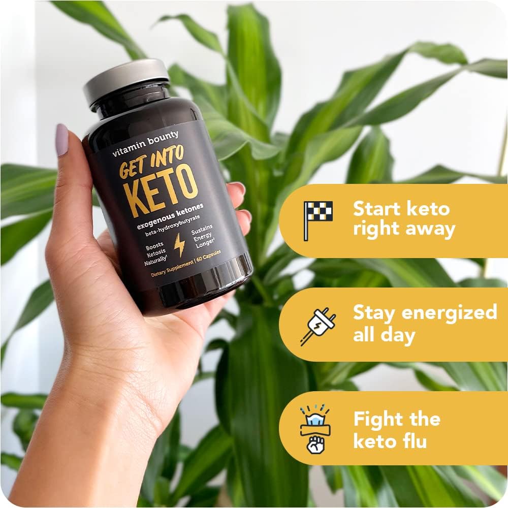 Vitamin Bounty Premium Raspberry Ketones Supplement - Keto Pills for Weight Loss - Promotes Ketosis Metabolism Support - Keto Diet Aid - Energy Boost for Women Men - 60 Capsules
