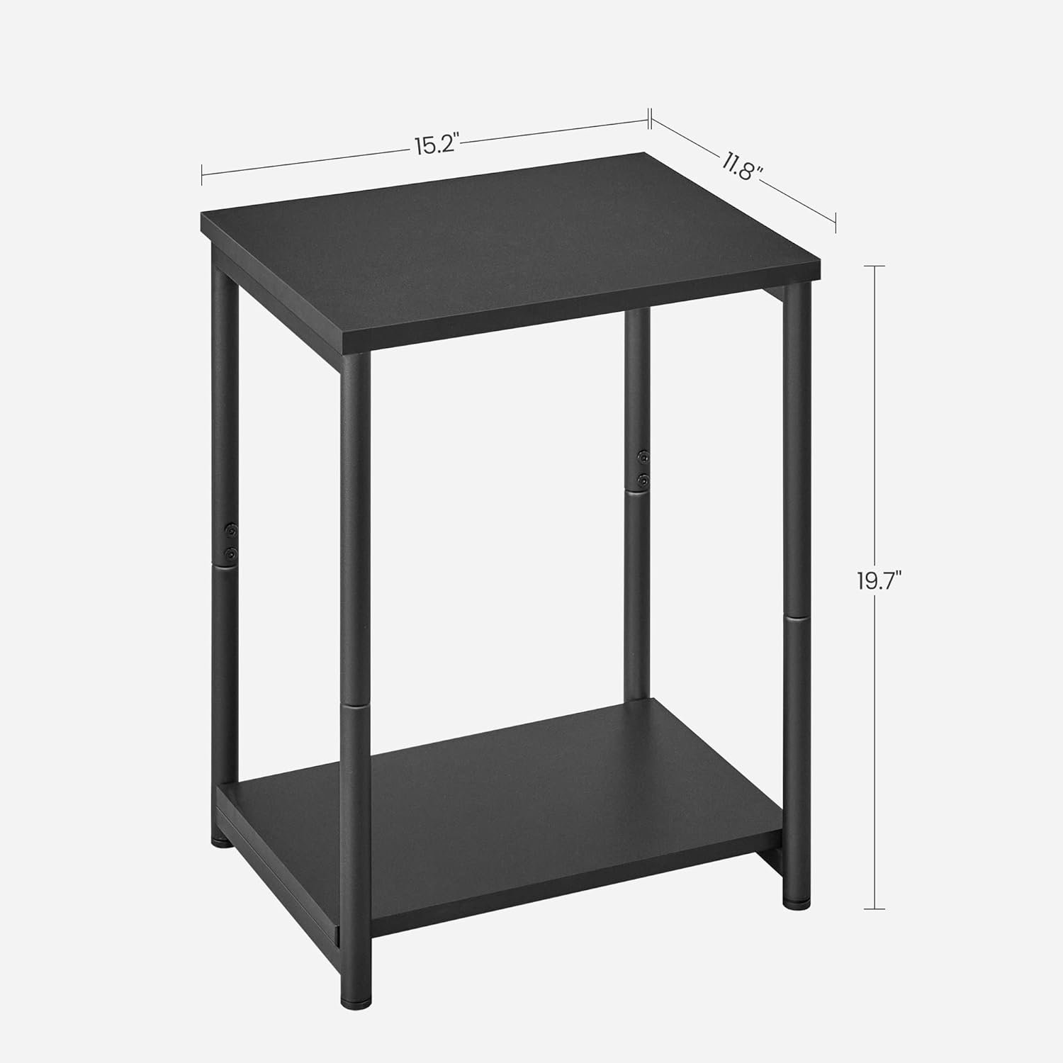 Side Table, Small End Table, Nightstand for Living Room, Bedroom, Office, Bathroom, Black ULET271B16