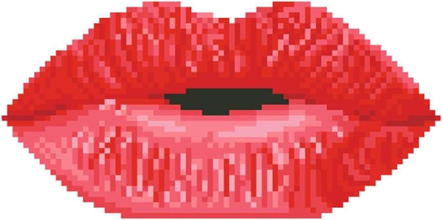 DIAMON DOT Ho Lip Diamon Paintin Kit fo Adult Diamon Ar Kit Relaxin Creativ Craf Ki wit Dot Gem 11.8inchx11.8inch