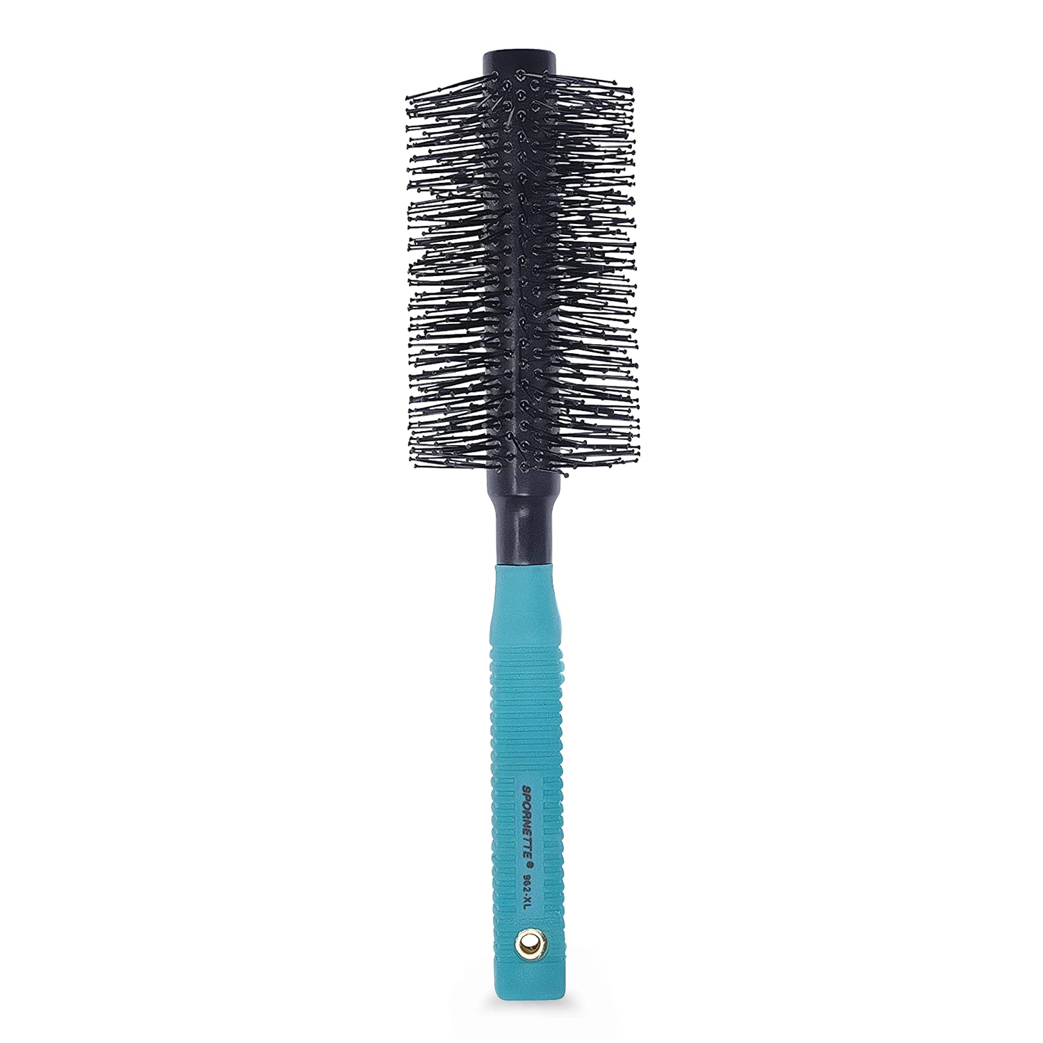 Spornett Doubl Strande X Roun Brush Nylo Bristle Roun Brus fo Straightening Anti-Frizz Detangling Volumizin Stylin fo Wav Curly Mediu Lon Hai Length (2.2 Inches)