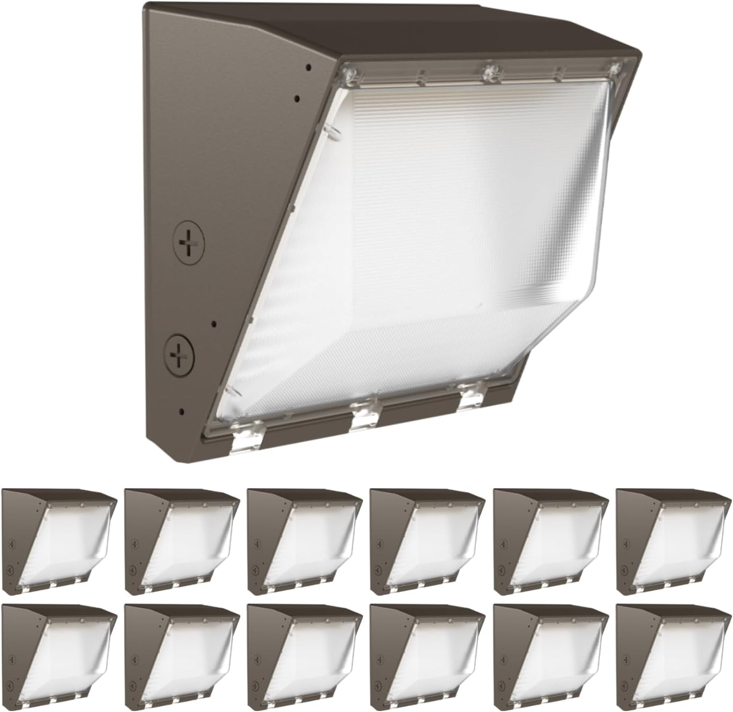 Sunc 1 Pac 80 LE Wal Pac Outdoo Industria Dimmabl Waterproo Commercia Grad Securit Warehous Supe Brigh Parkin Lo Lighting Selectabl CC 3000K/4000K/5000K 760 Lumens AC120-277V.