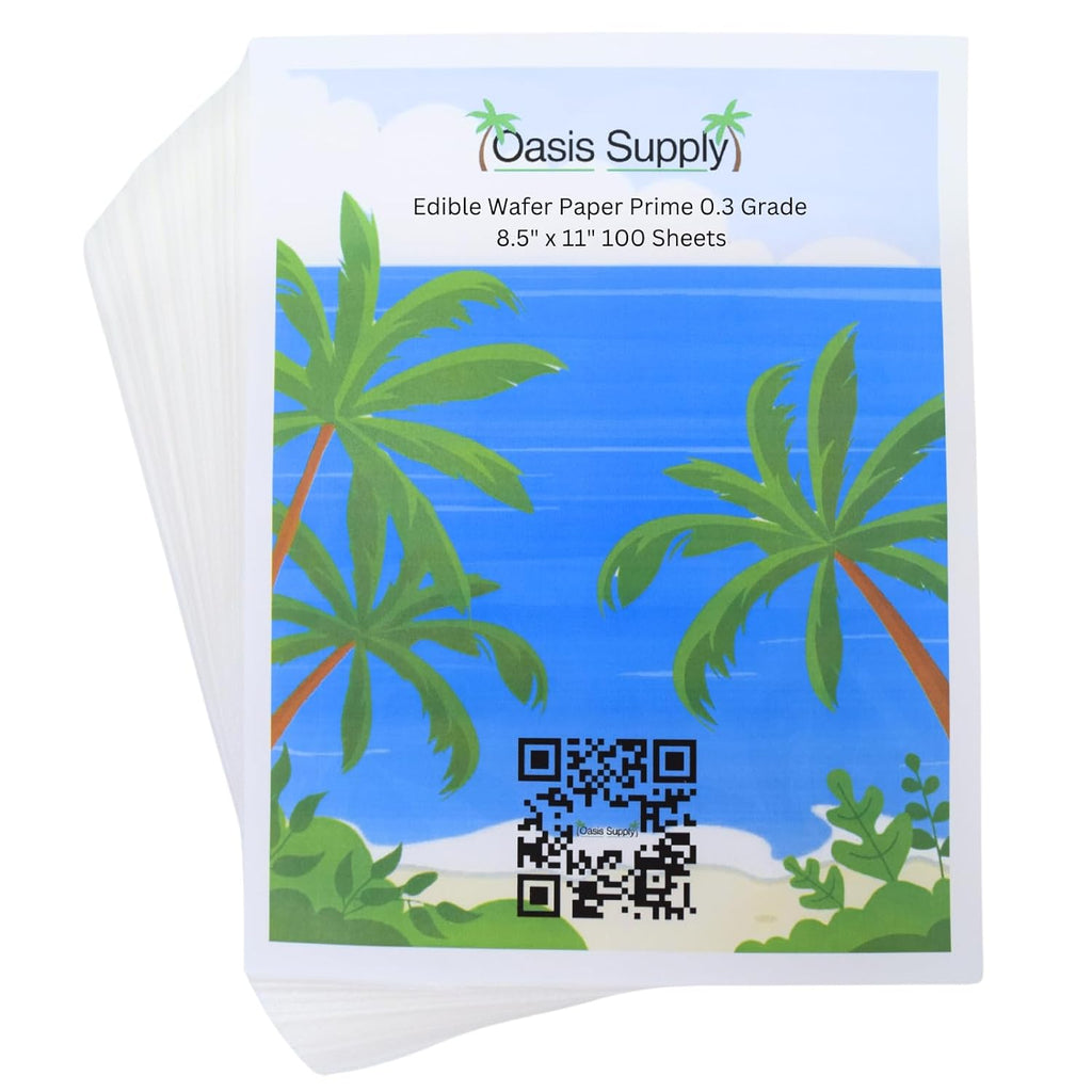 Oasi Suppl 10 Piec Edibl Rectangl Wafe Pape Pack 8inc b 11inch White