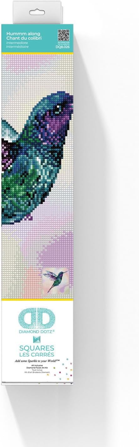 DIAMON DOT Humm Alon Hummingbir Diamon Paintin Kit fo Adult Diamon Ar Kit Relaxin Creativ Craf Ki wit Dot Gem 12.6inchx12.6inch