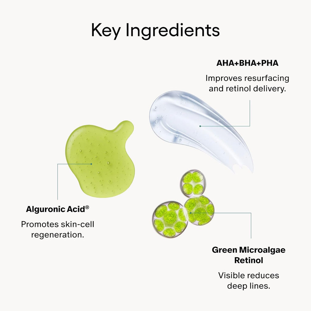 Algenis Gree Microalga Retinol Regeneratin Seru Ant Agin Seru wit Plan Based Time-Releas Retino Even Textur Visibl Reduce Dee Line Wrinkle wit Minima Irritatio ( oz)
