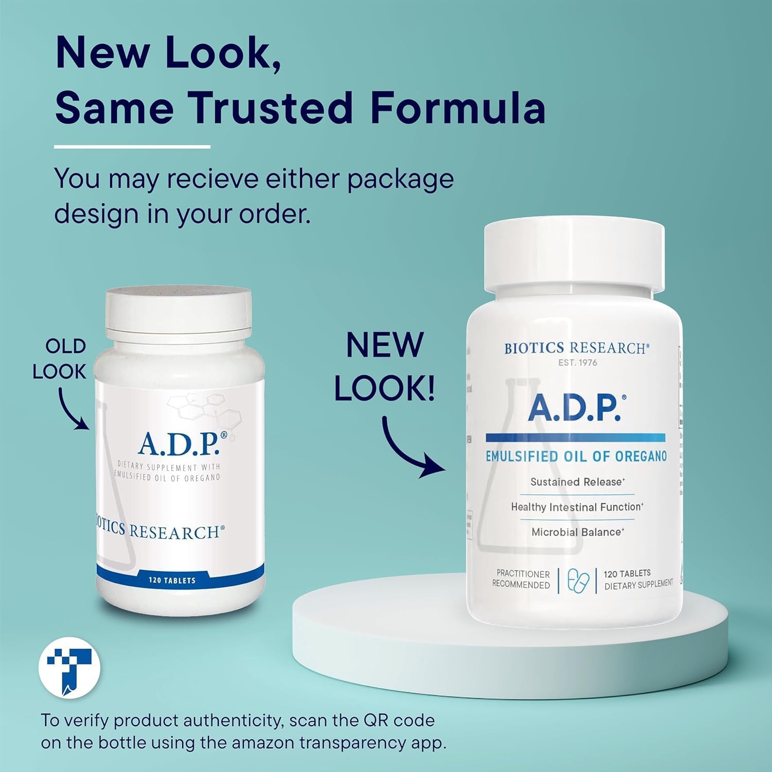 Biotics Research A.D.P. Emulsified Oil of Oregano Tablets for GI Health -Sustained Release for High Absorption Contains Carvacrol, Wild Oregano Oil 50mg/S - Patented Formula -Non GMO ¨C120 Tablets