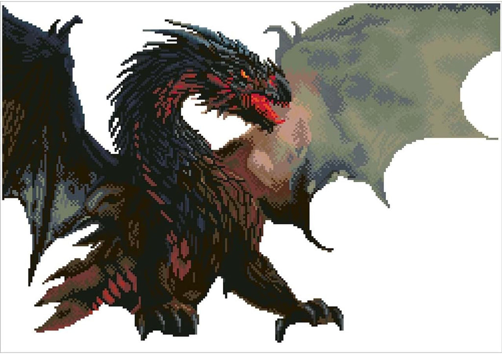 DIAMON DOT Dragon? Lai Mythica Diamon Paintin Kit fo Adult Diamon Ar Kit Relaxin Creativ Craf Ki wit Dot Gem 19.5inchx27.8inch