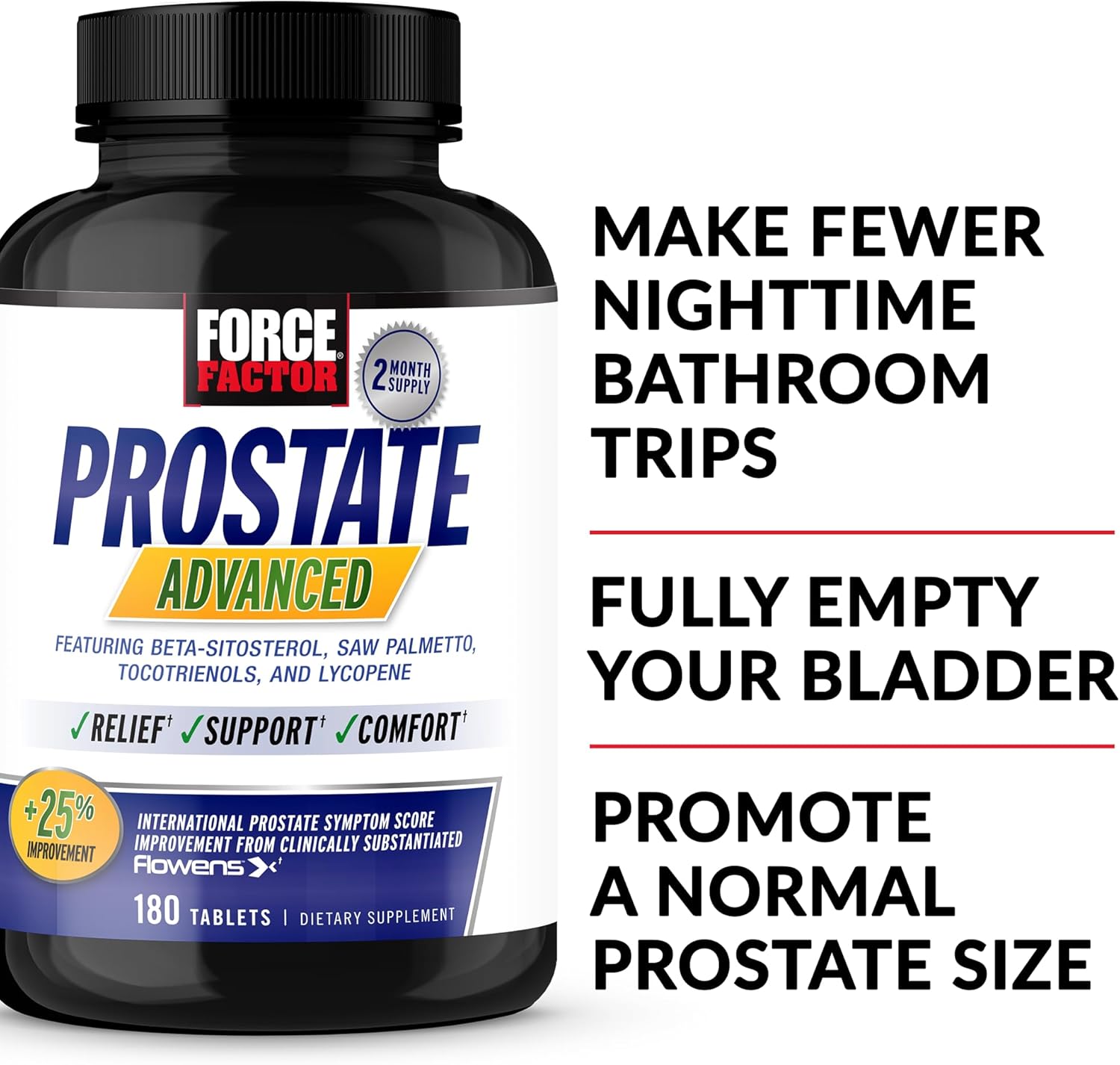 Forc Facto Prostat Advanced Healt Supplemen fo Me fo Reducin Nighttim Bathroo Trips Bladde Urinar Relief wit Sa Palmetto Beta-Sitosterol 18 Tablet (1-Pack)
