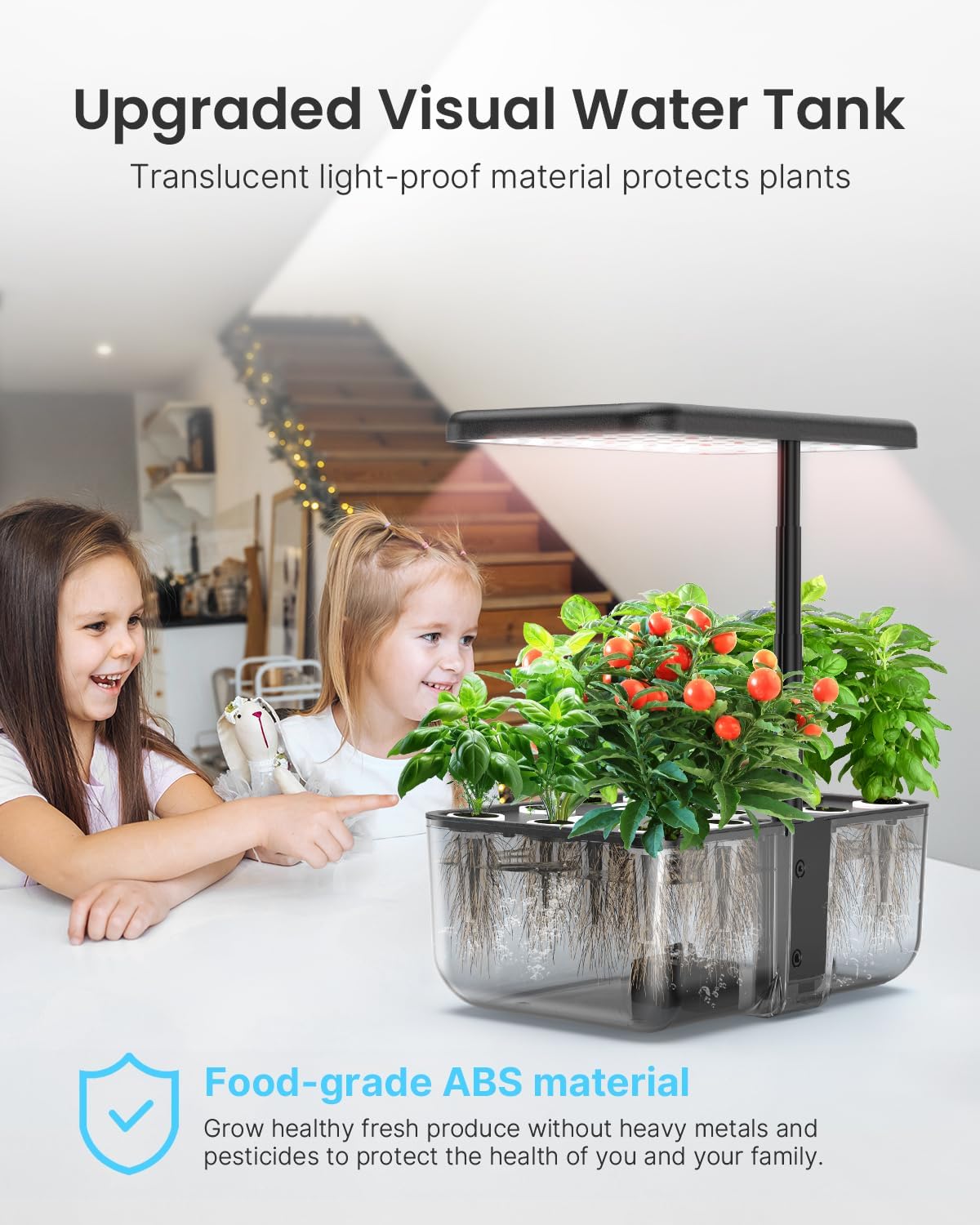 iDO Hydroponic Growin Syste Ki 1 Pods Christma Gift Gardenin Gift fo Wome Mo Da Kids Indoo Her Garde wit LE Gro Ligh fo Hom School Indoo Plant Goo fo Menta Health