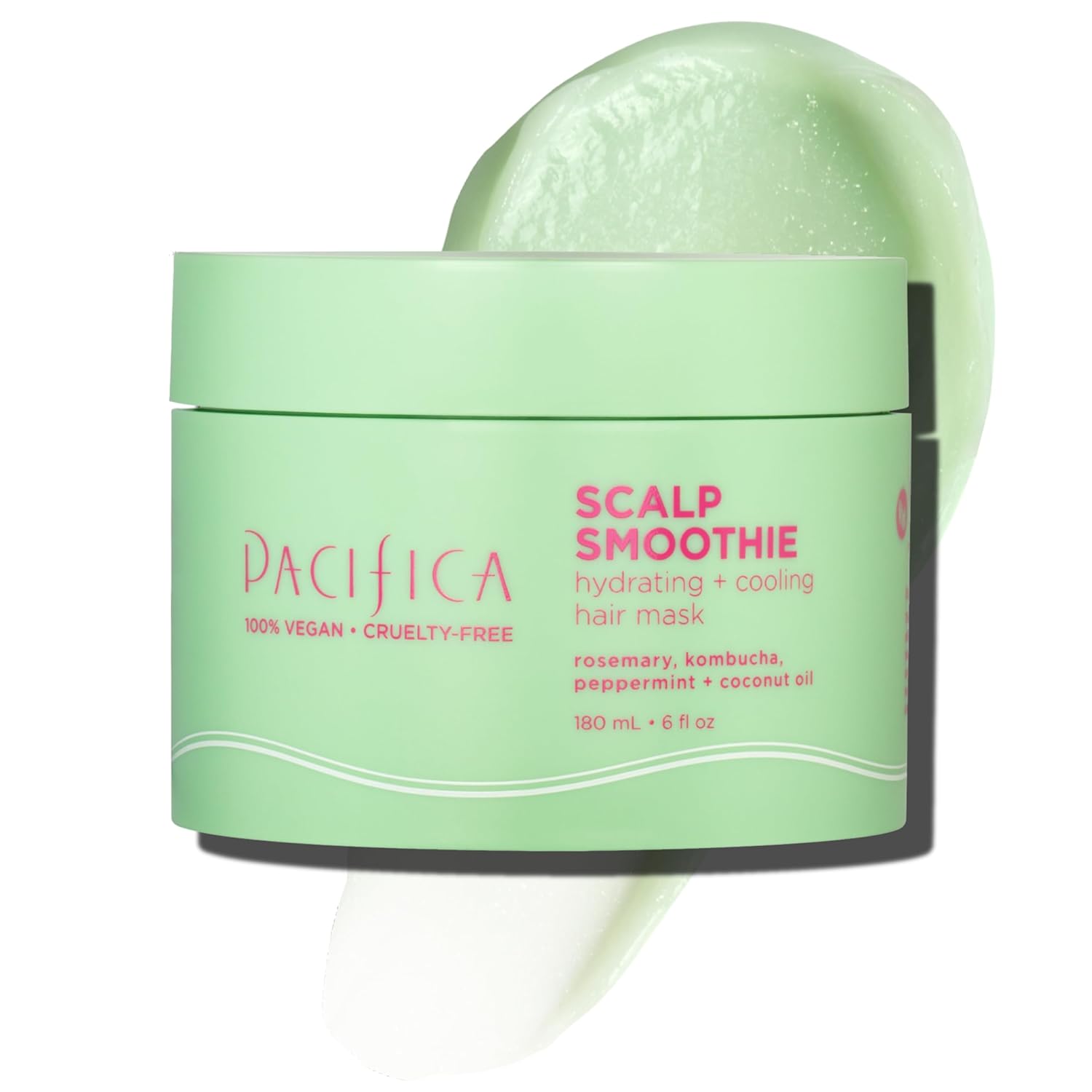Pacifica Scalp Smoothie Hydrating Scalp Treatment Leave-On Hair Mask, Cooling Relief for Dry, Flaky, Itchy Scalp Thinning Hair, Vegan Cruelty-Free, 6 fl oz
