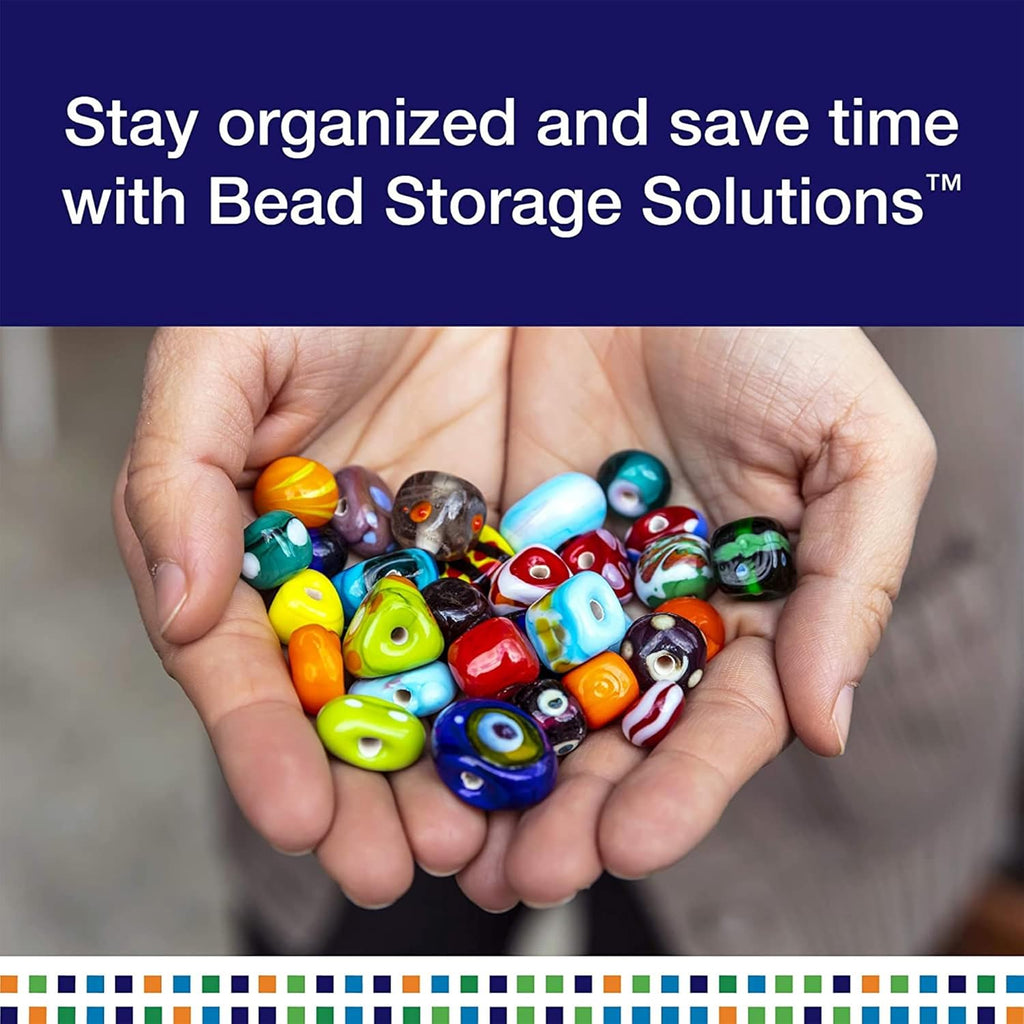 Bea Storag Solution Elizabet War Plasti Tra an Bea Organizer 7 Container o Variou Sizes Tray an Li fo Beads Pack Clear